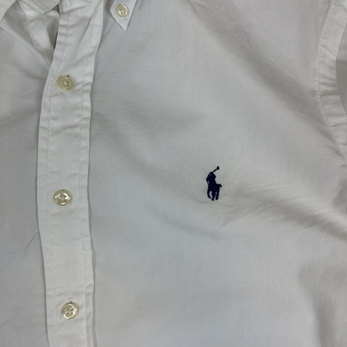 Polo Ralph Lauren Mens White Long Sleeve Button Up Shirt Size Large