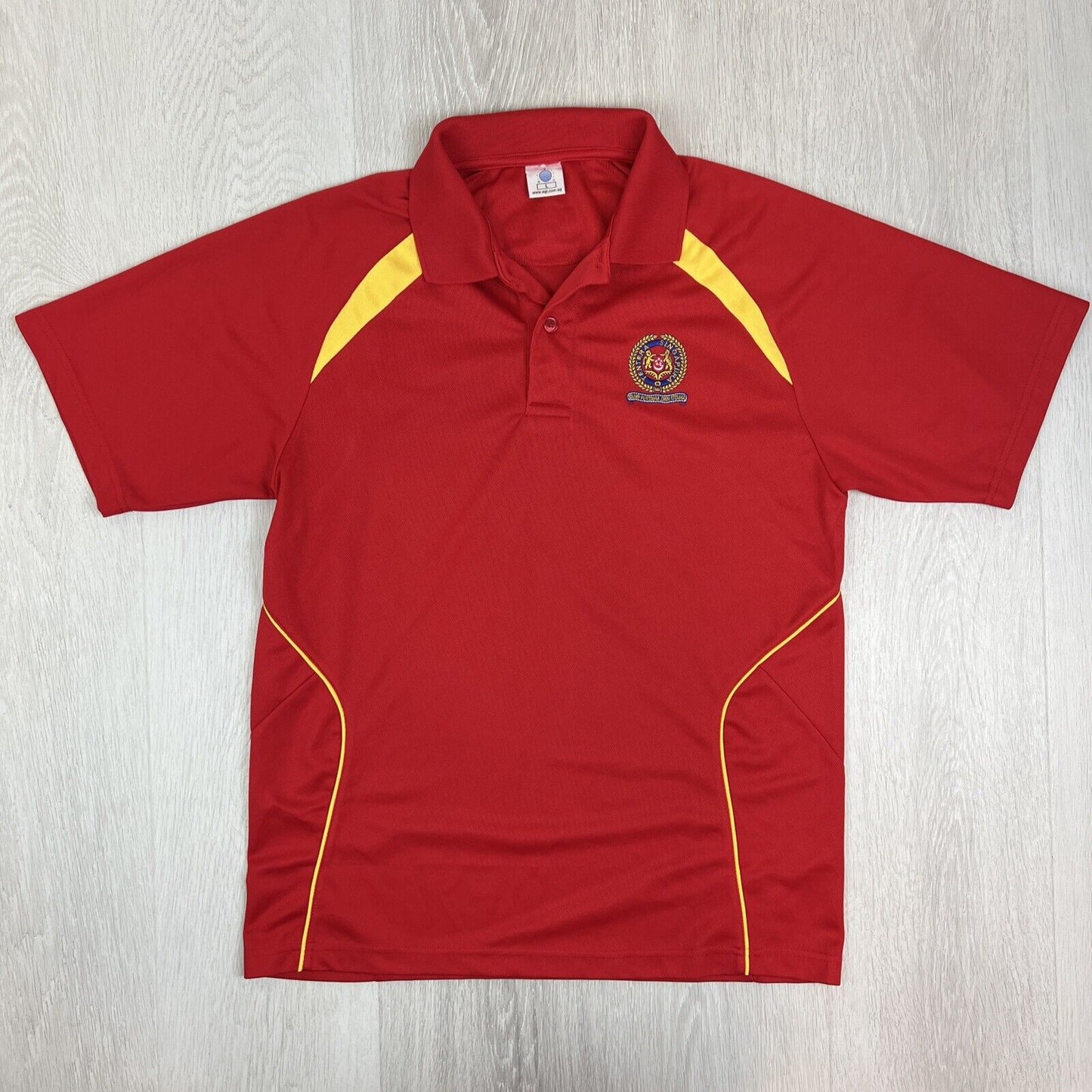 Singapore Armed Forces Army Mens Red Polo Shirt Size Large