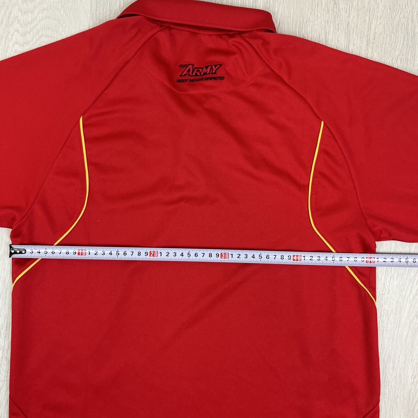 Singapore Armed Forces Army Mens Red Polo Shirt Size Large