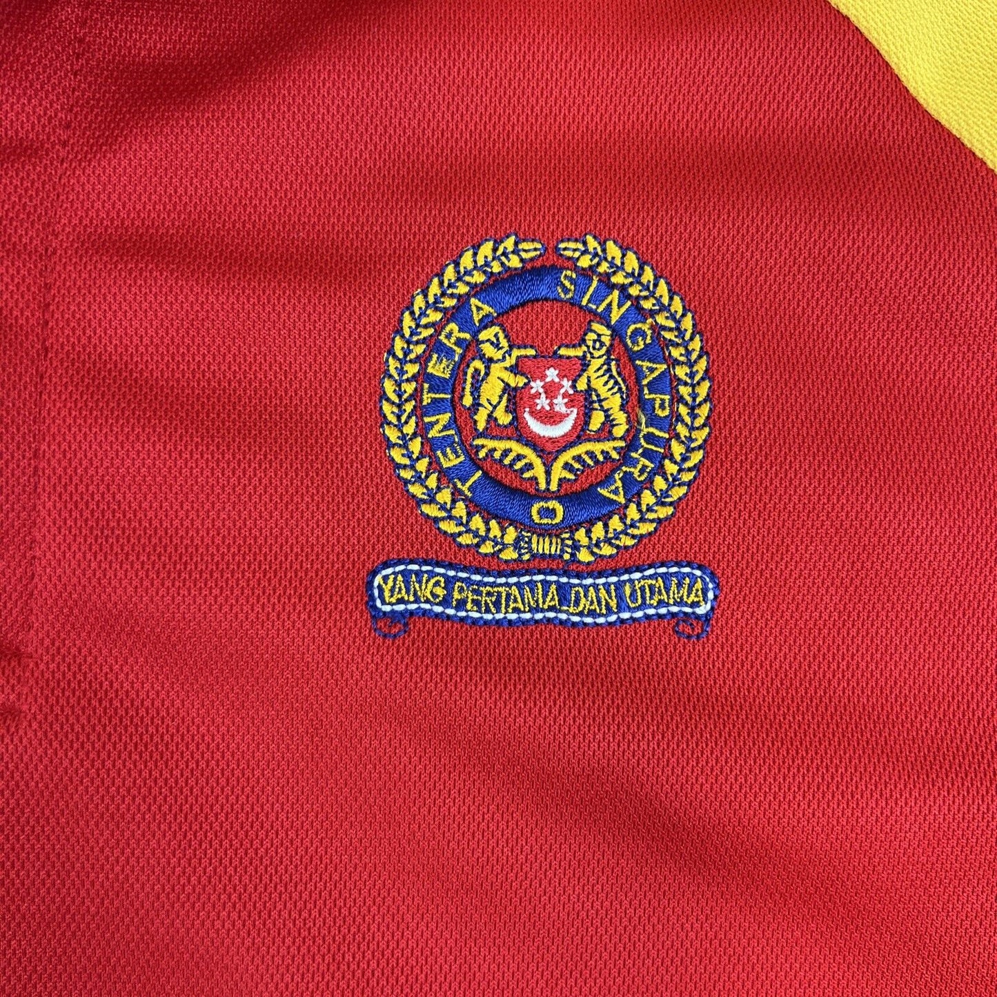 Singapore Armed Forces Army Mens Red Polo Shirt Size Large