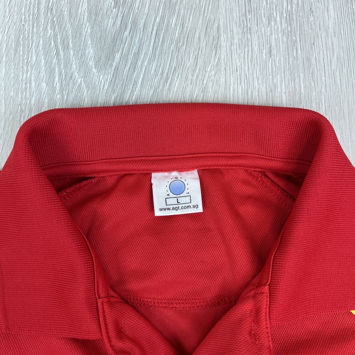 Singapore Armed Forces Army Mens Red Polo Shirt Size Large