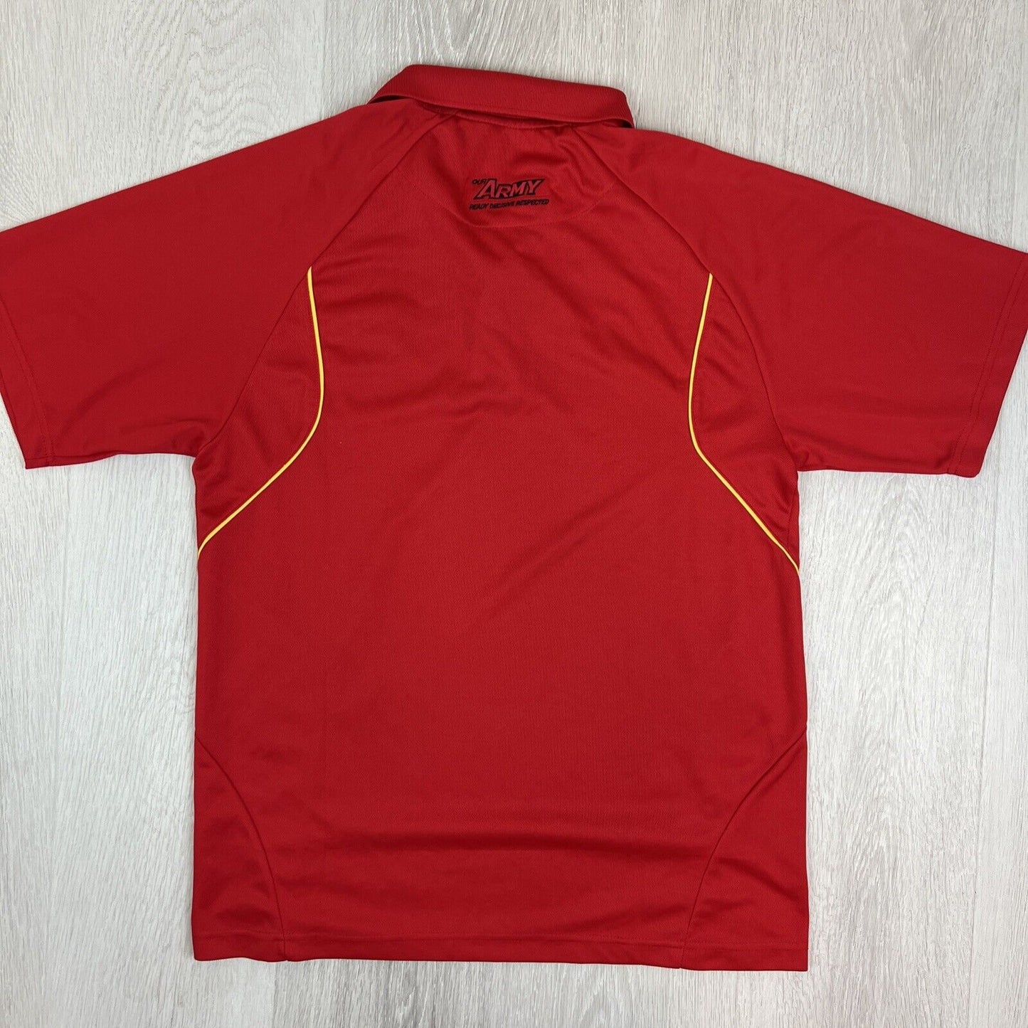 Singapore Armed Forces Army Mens Red Polo Shirt Size Large