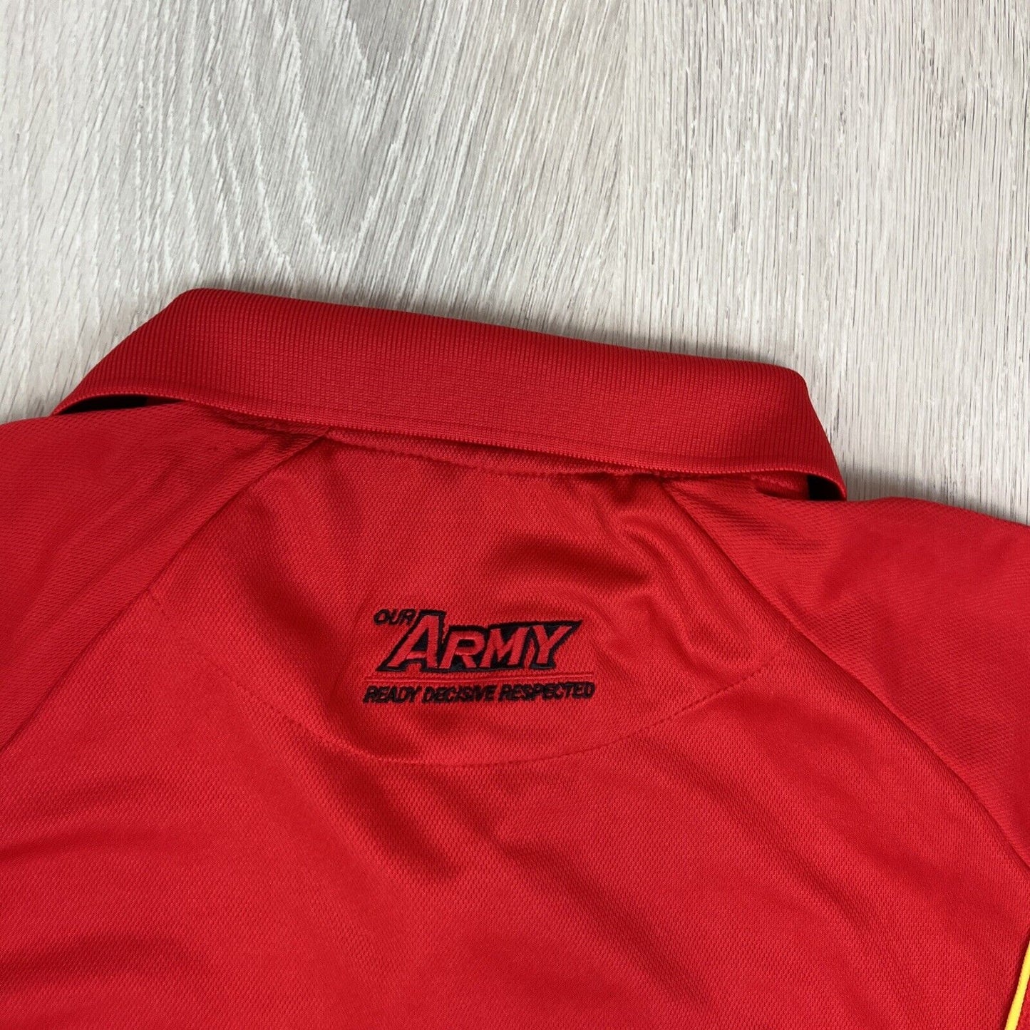 Singapore Armed Forces Army Mens Red Polo Shirt Size Large