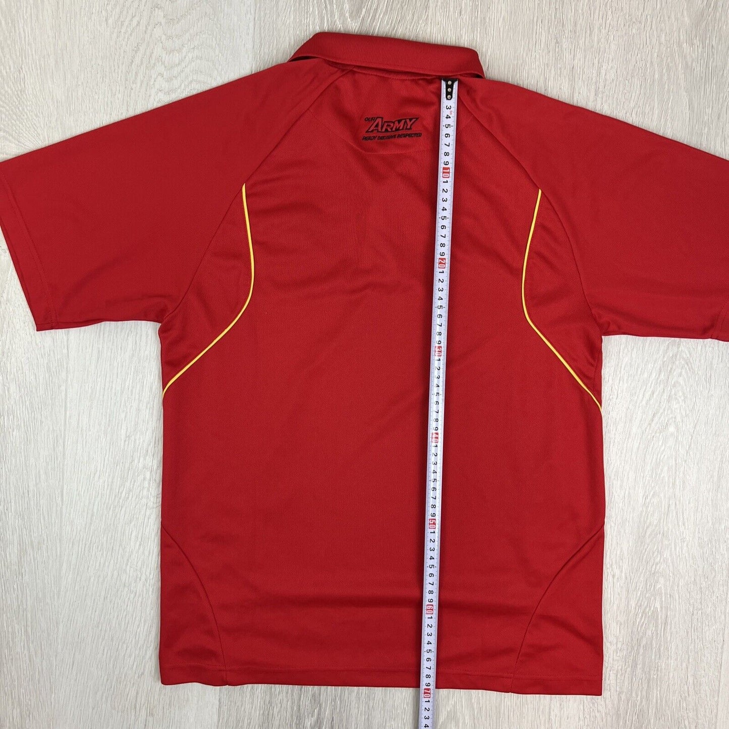 Singapore Armed Forces Army Mens Red Polo Shirt Size Large