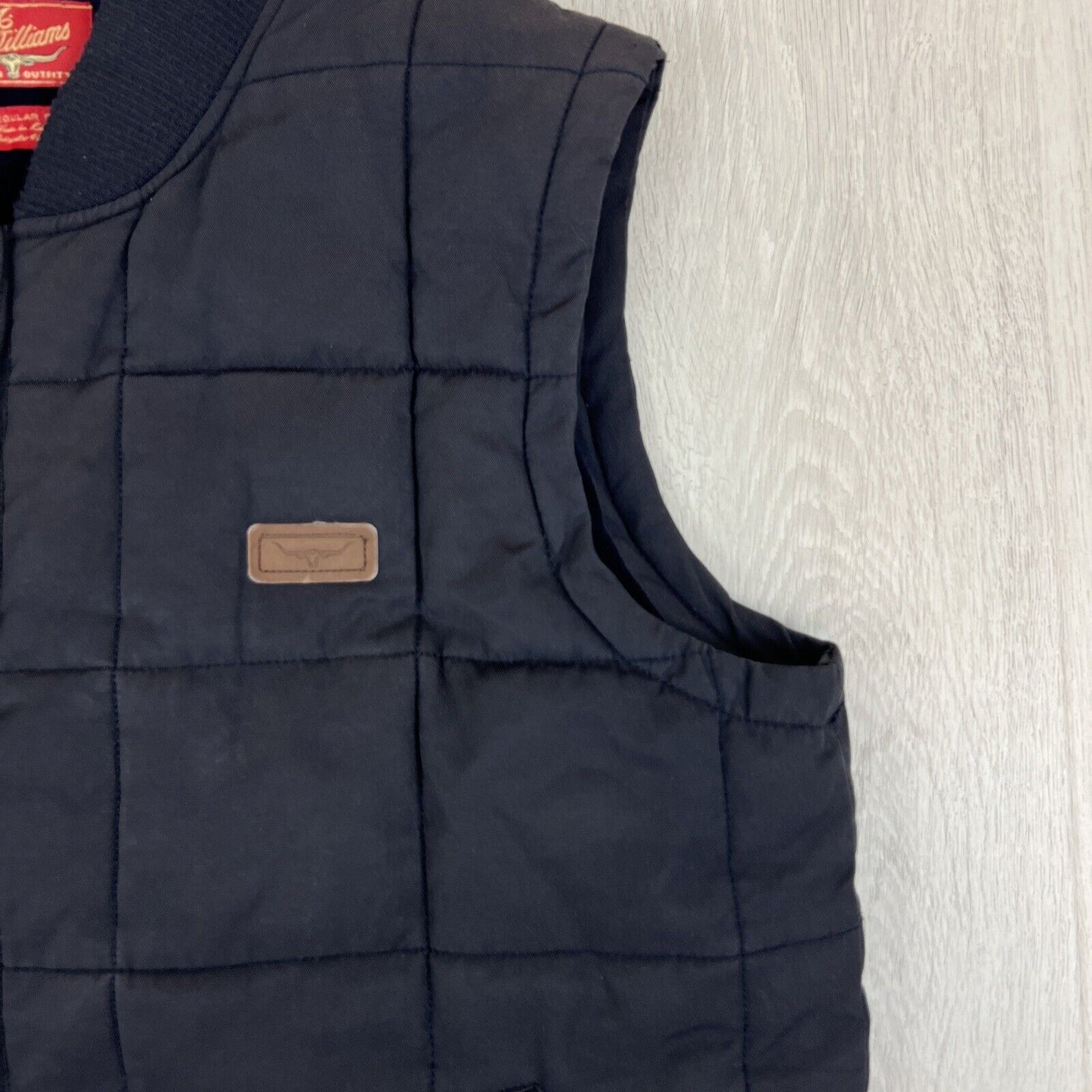 R.M. Williams Mens Navy Blue Vest Jacket Size Large