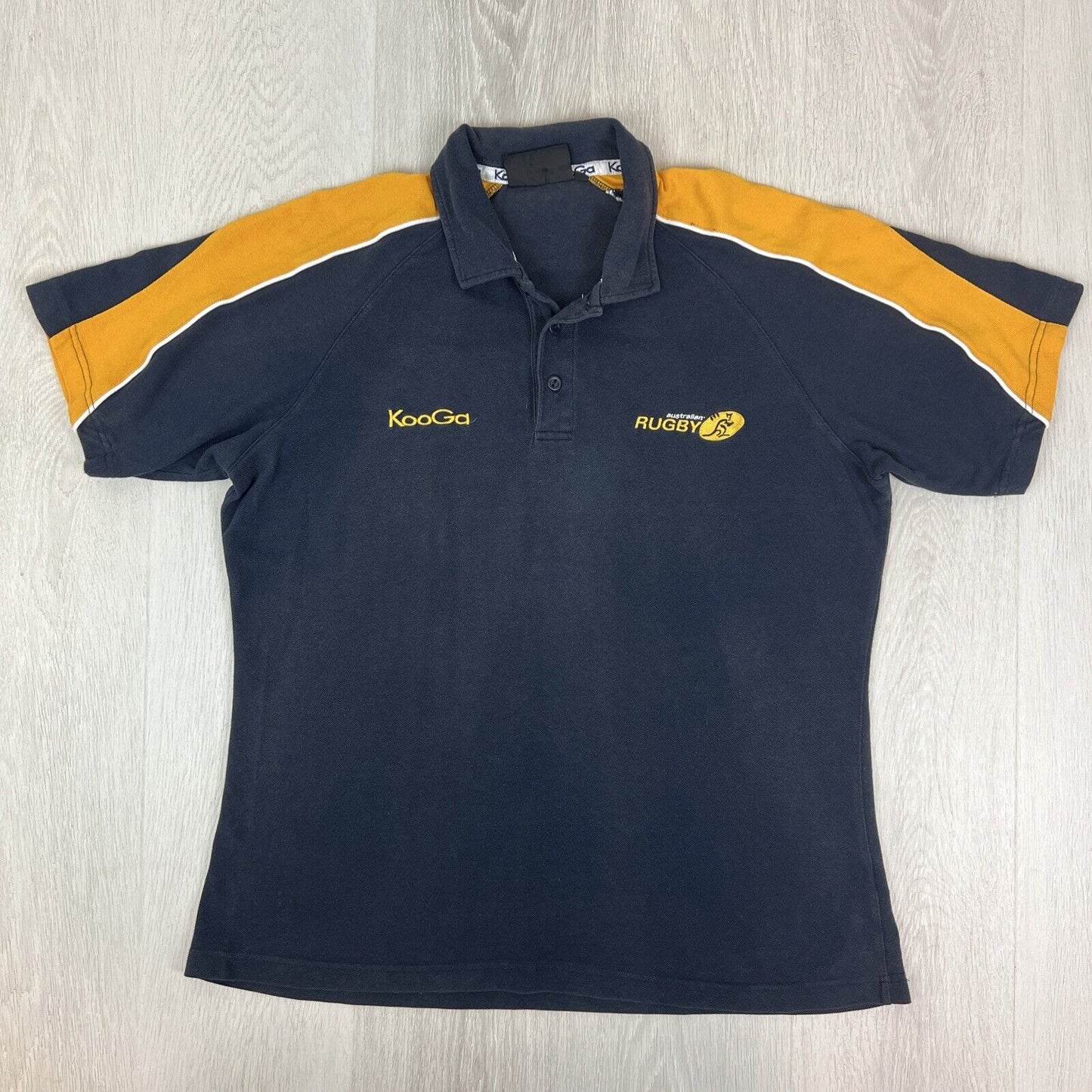Kooga Australia Wallabies Rugby Union Mens Navy Blue Polo Shirt Size 2XL