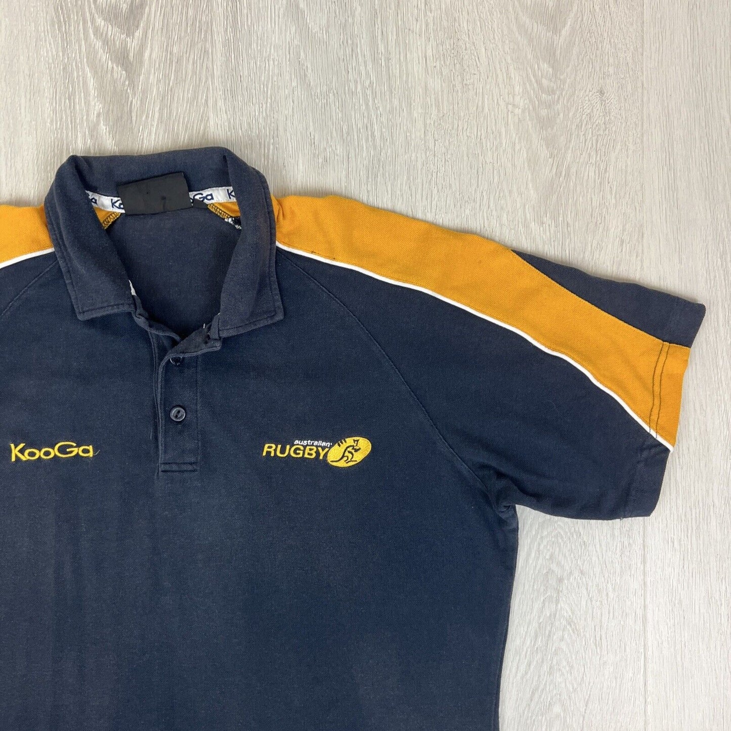 Kooga Australia Wallabies Rugby Union Mens Navy Blue Polo Shirt Size 2XL