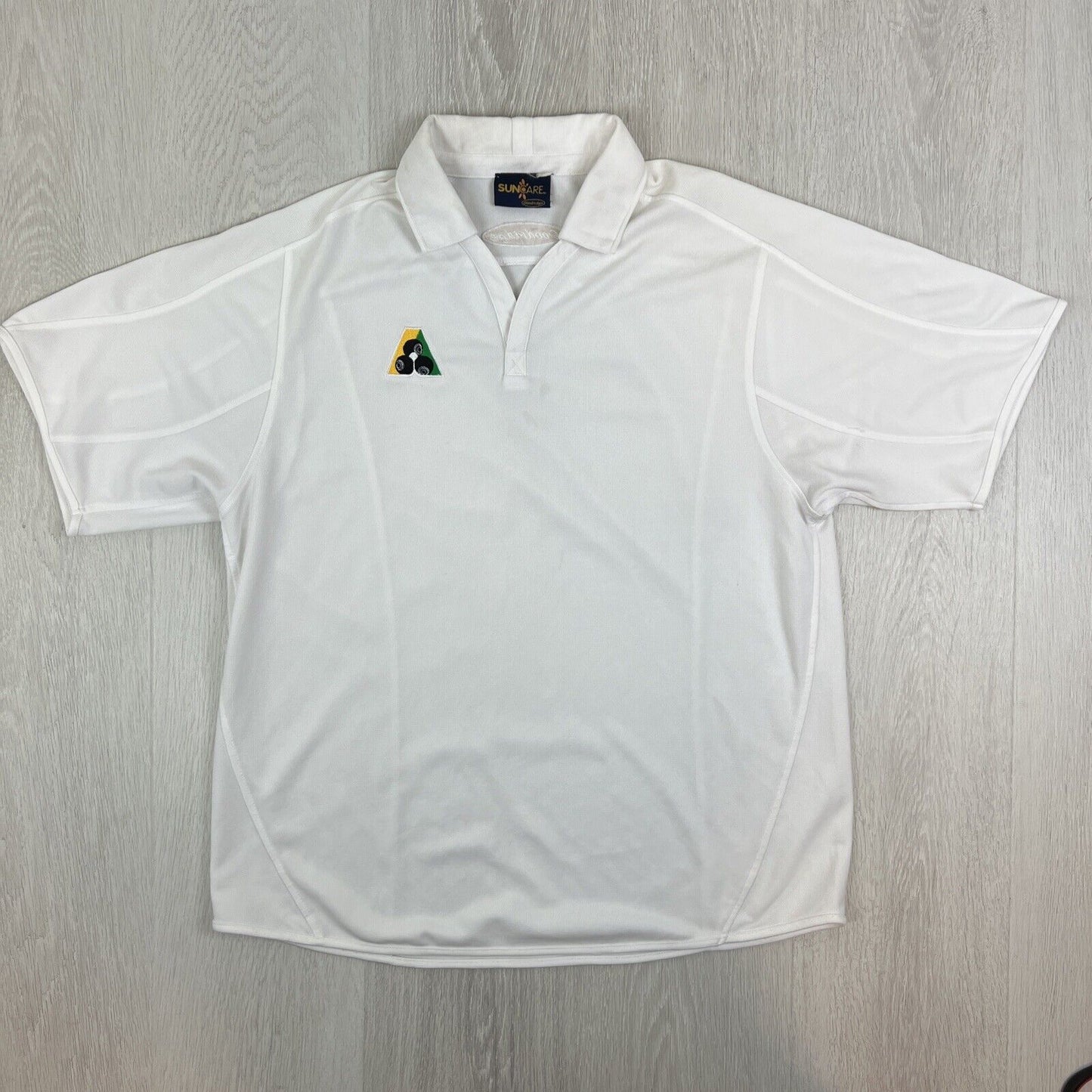 Goodridge Mens Lawn Bowls White Polo Shirt Size XL