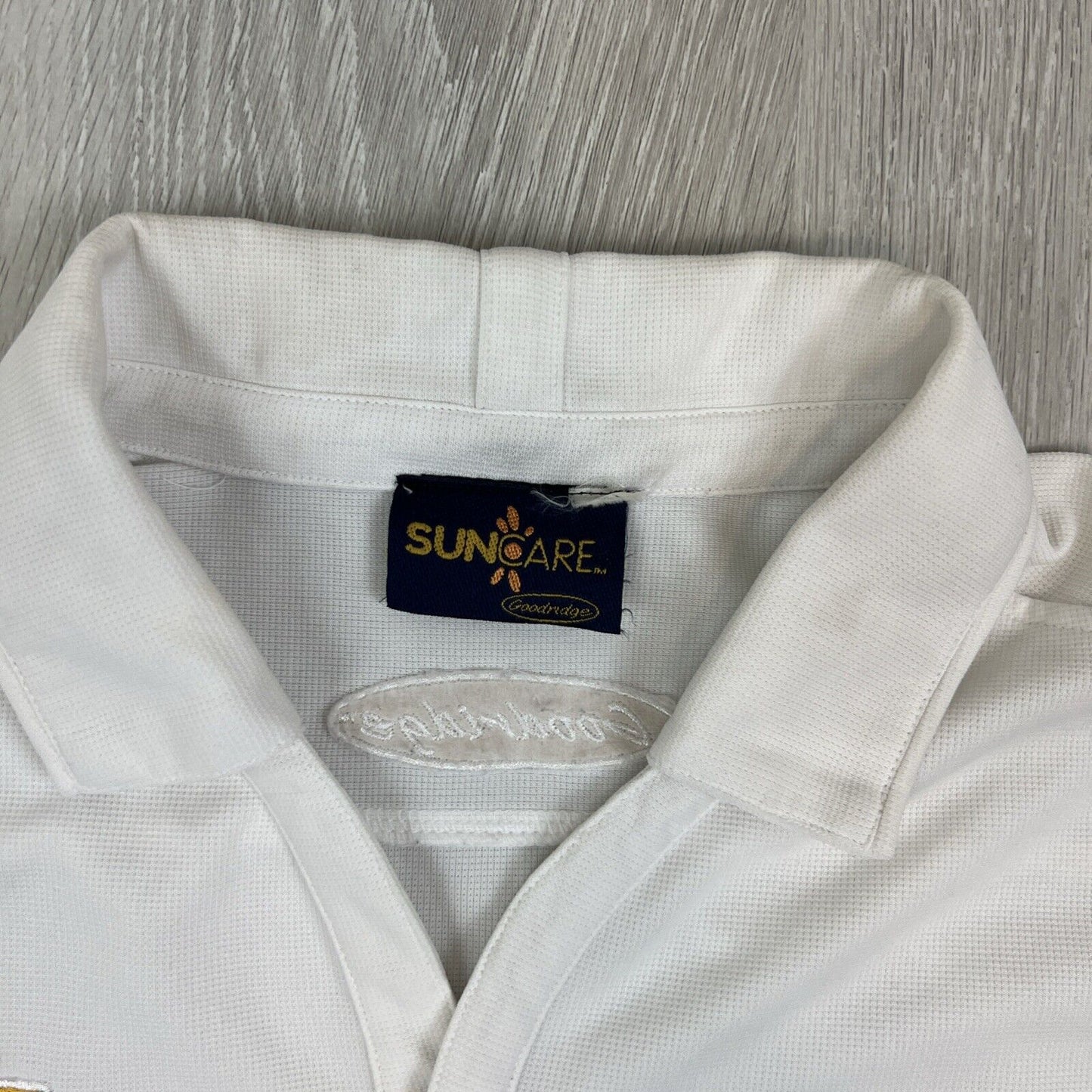Goodridge Mens Lawn Bowls White Polo Shirt Size XL