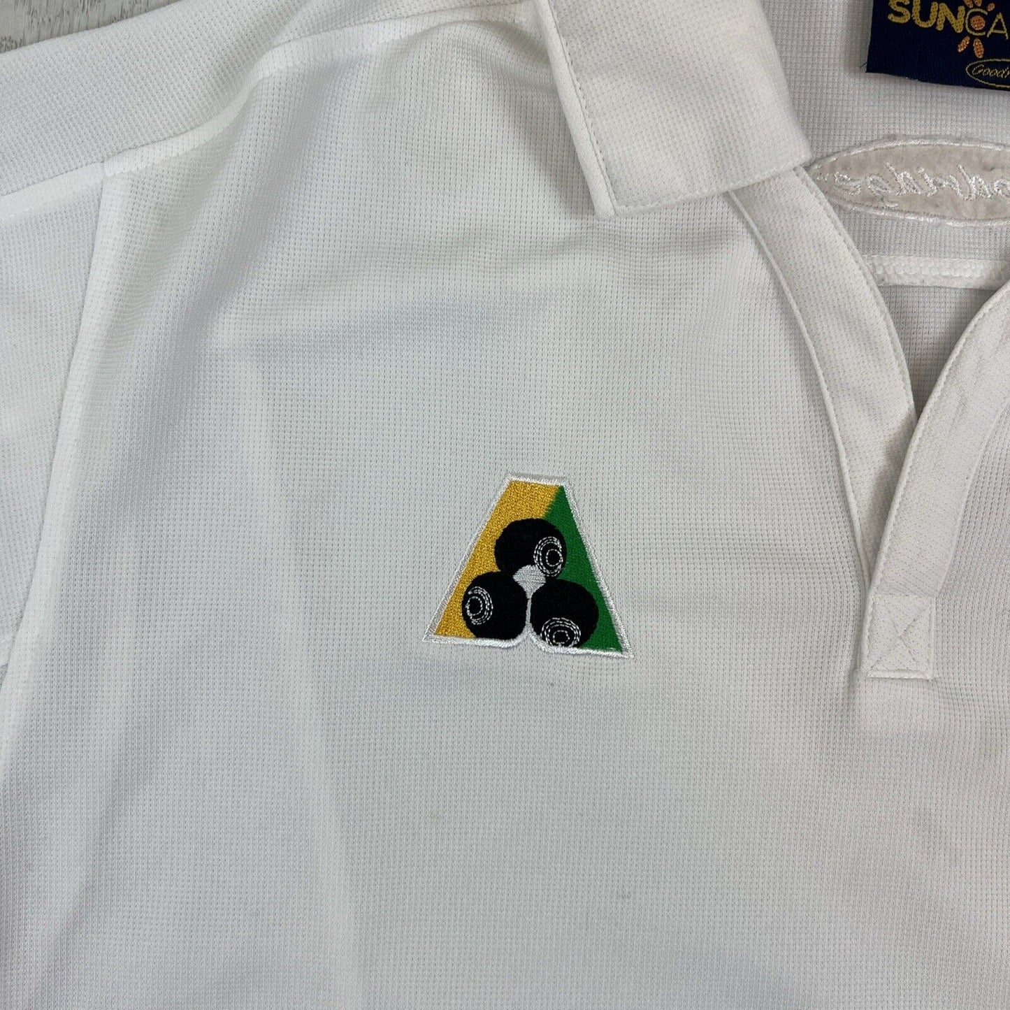 Goodridge Mens Lawn Bowls White Polo Shirt Size XL