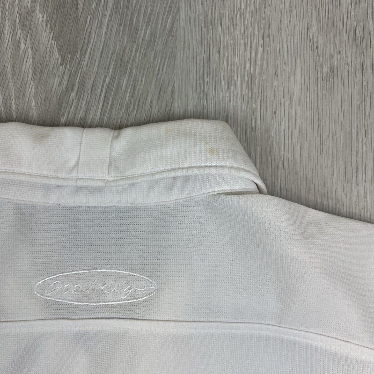 Goodridge Mens Lawn Bowls White Polo Shirt Size XL