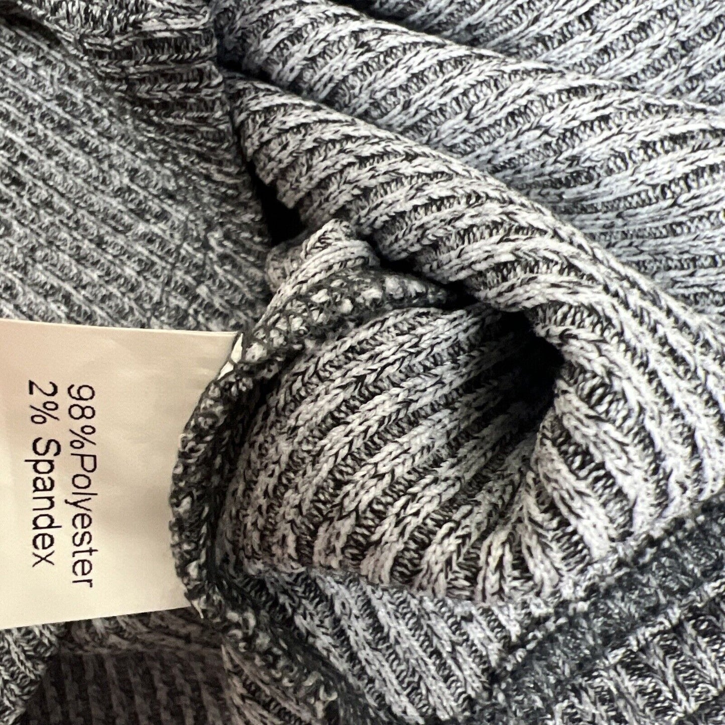 Echt Womens Cropped Ribbed Texture Pullover Hoodie Size Small