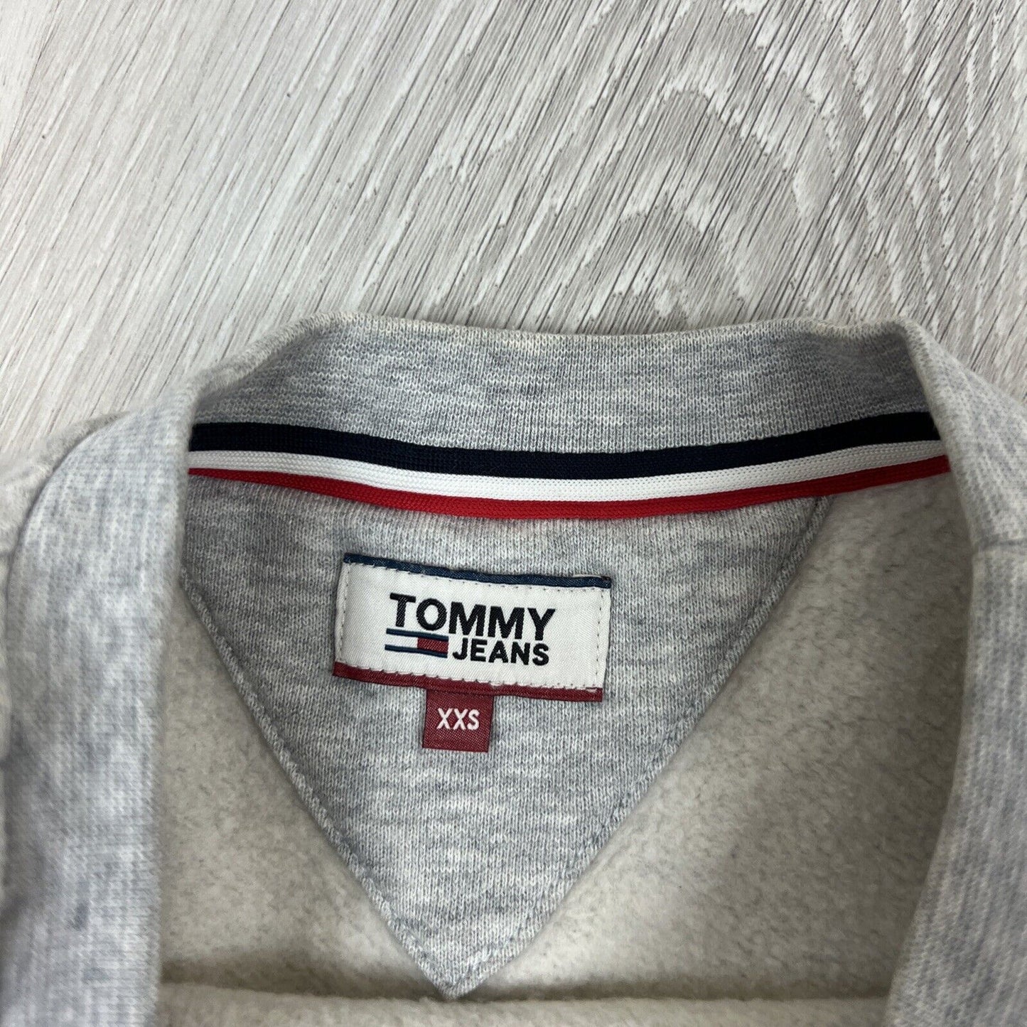 Tommy Hilfiger Womens Grey Cropped Oversized Pullover Sweatshirt Size 2XS