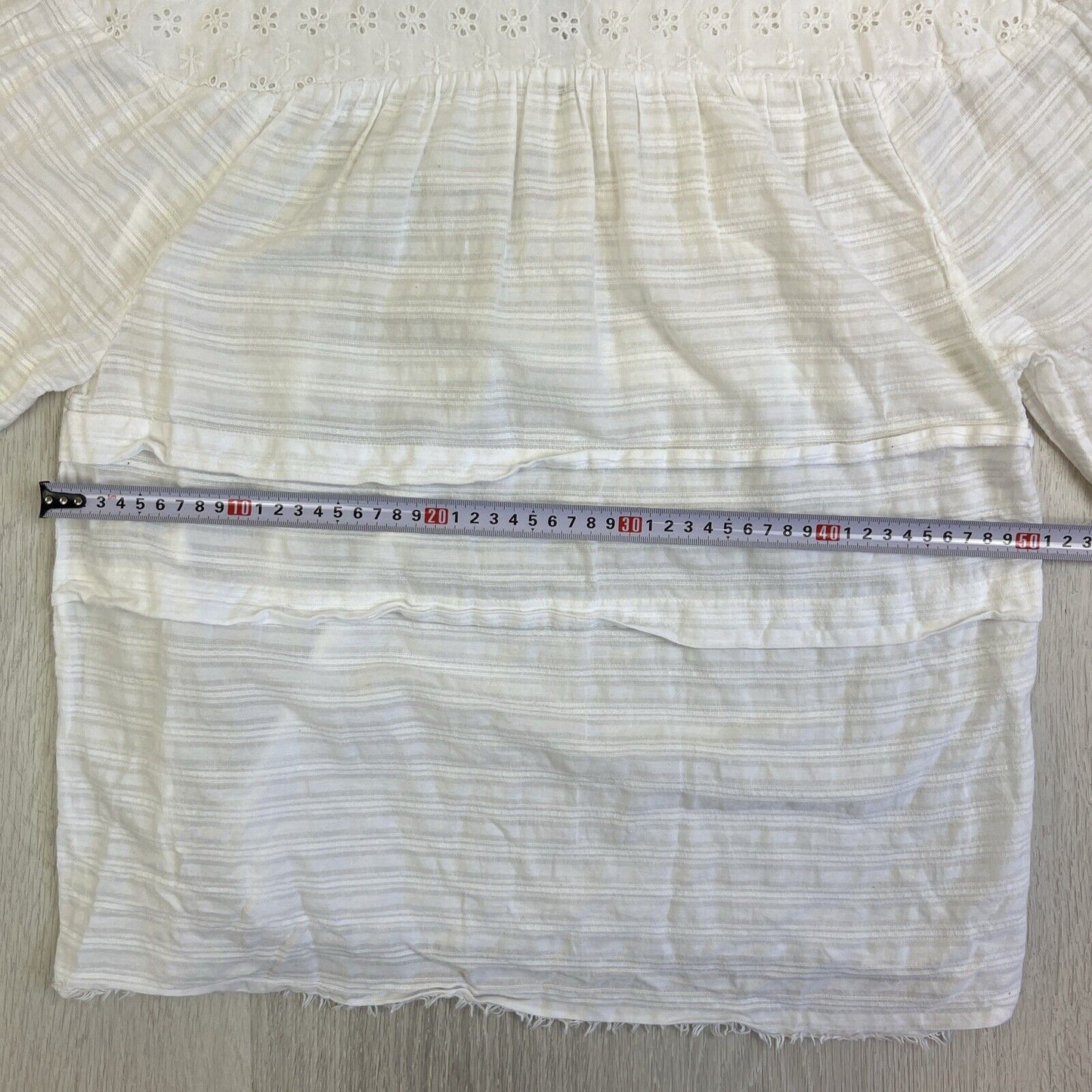 One Teaspoon Womens White Lacey Long Sleeve Top Blouse Size Small