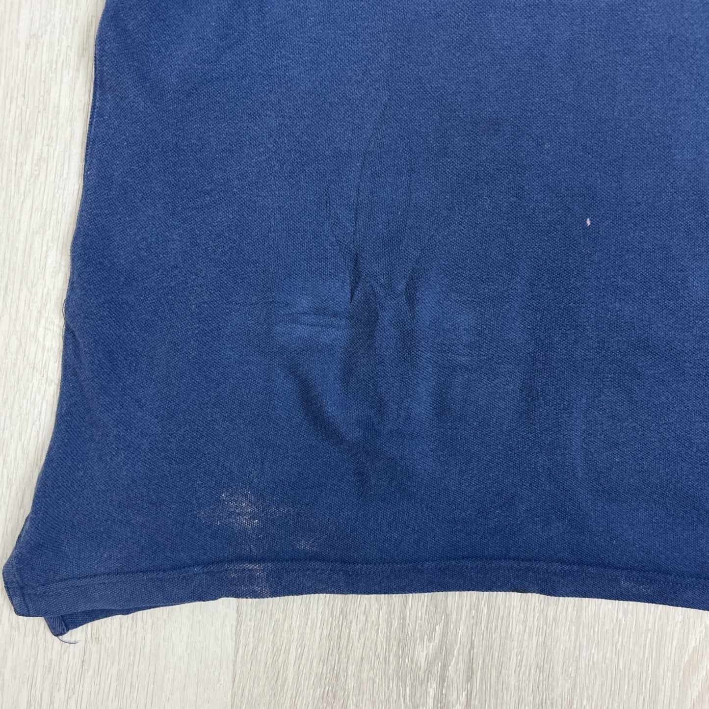 R.M. Williams Mens Regular Fit Blue Short Sleeve Polo Shirt Size Medium (Damaged