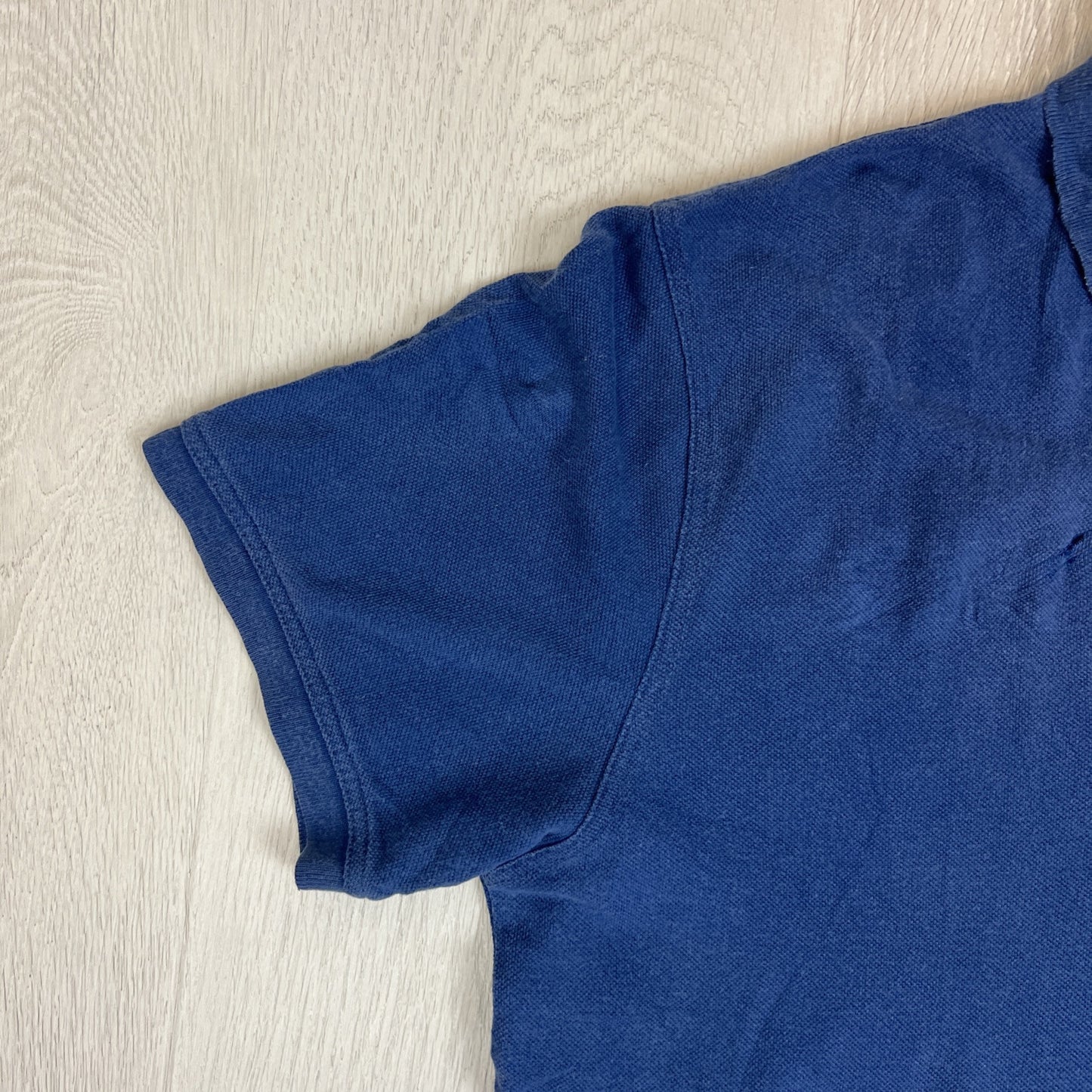 R.M. Williams Mens Regular Fit Blue Short Sleeve Polo Shirt Size Medium (Damaged