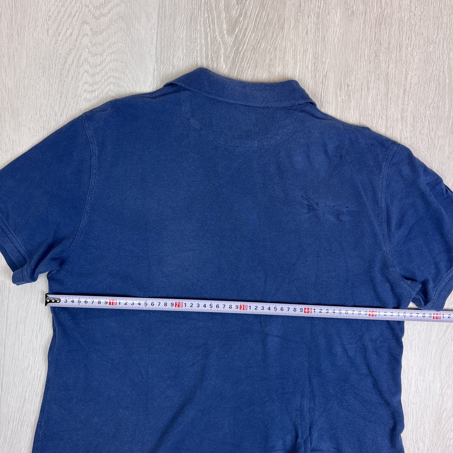 R.M. Williams Mens Regular Fit Blue Short Sleeve Polo Shirt Size Medium (Damaged
