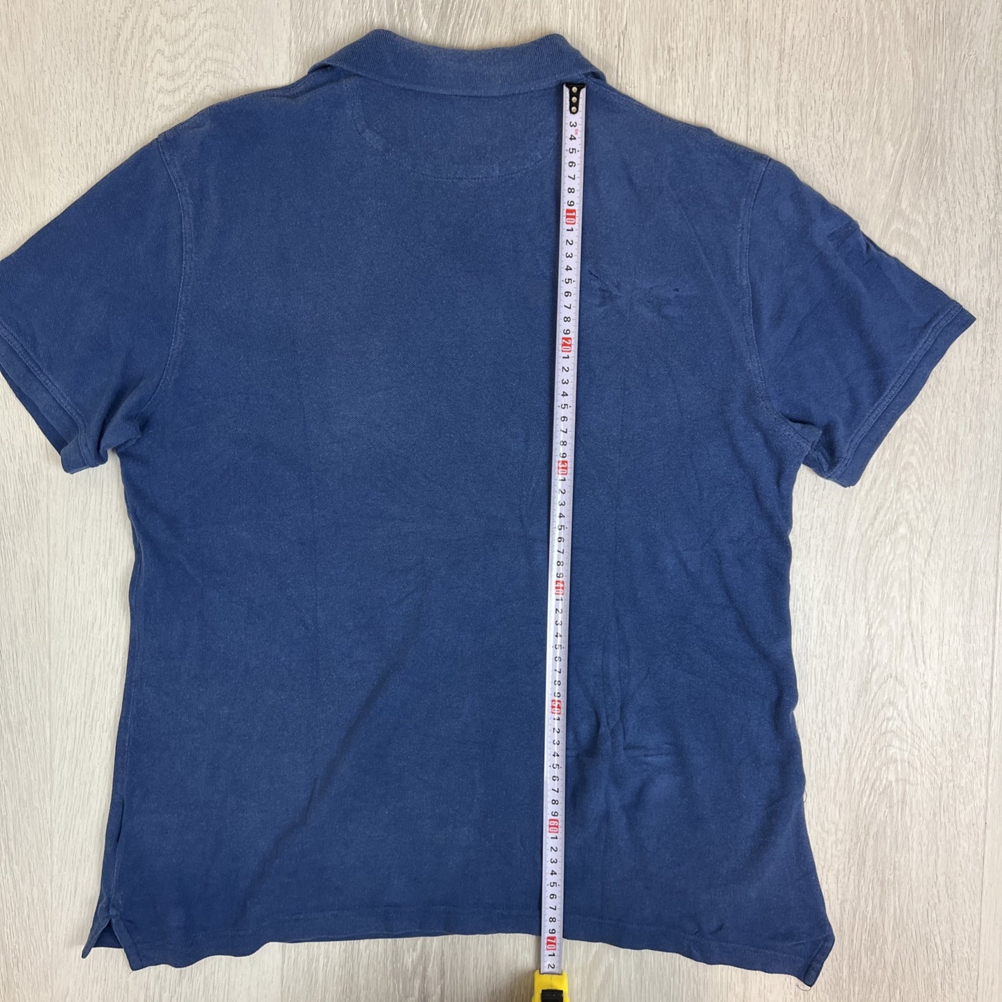 R.M. Williams Mens Regular Fit Blue Short Sleeve Polo Shirt Size Medium (Damaged