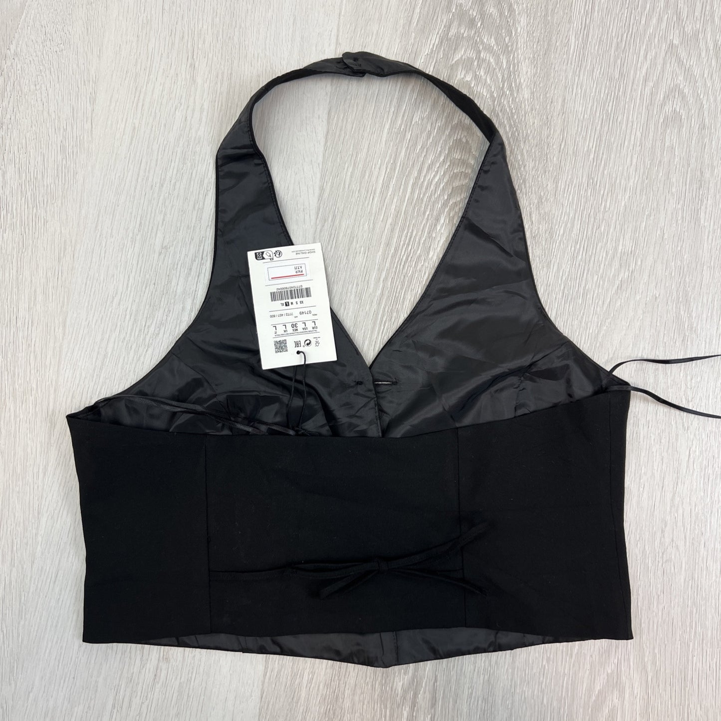 Pull&bear Womens Black Halter Neck Tank Top Size Large (NEW)