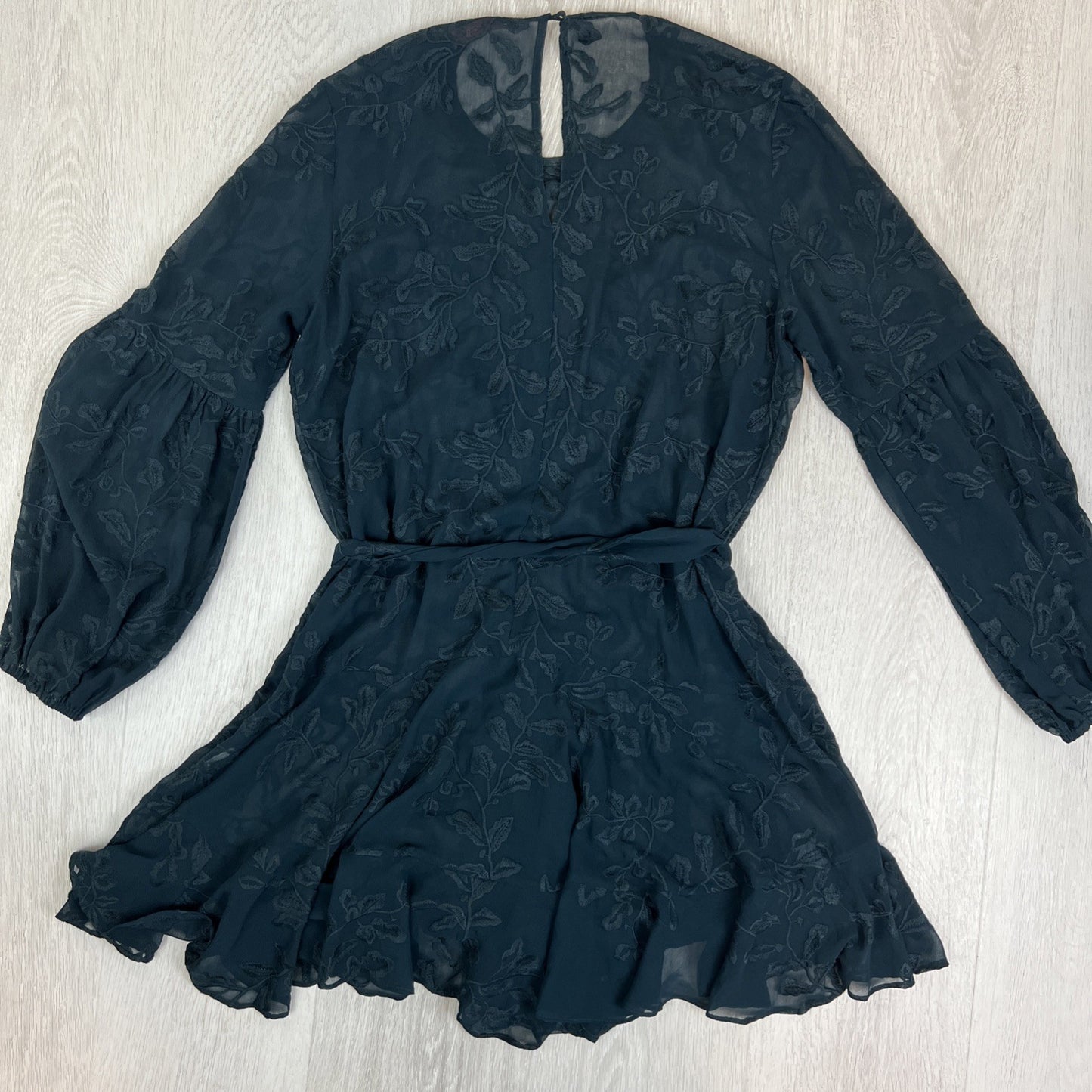 Rodeo Show Womens Green Long Sleeve Waist Tie Dress Size 14