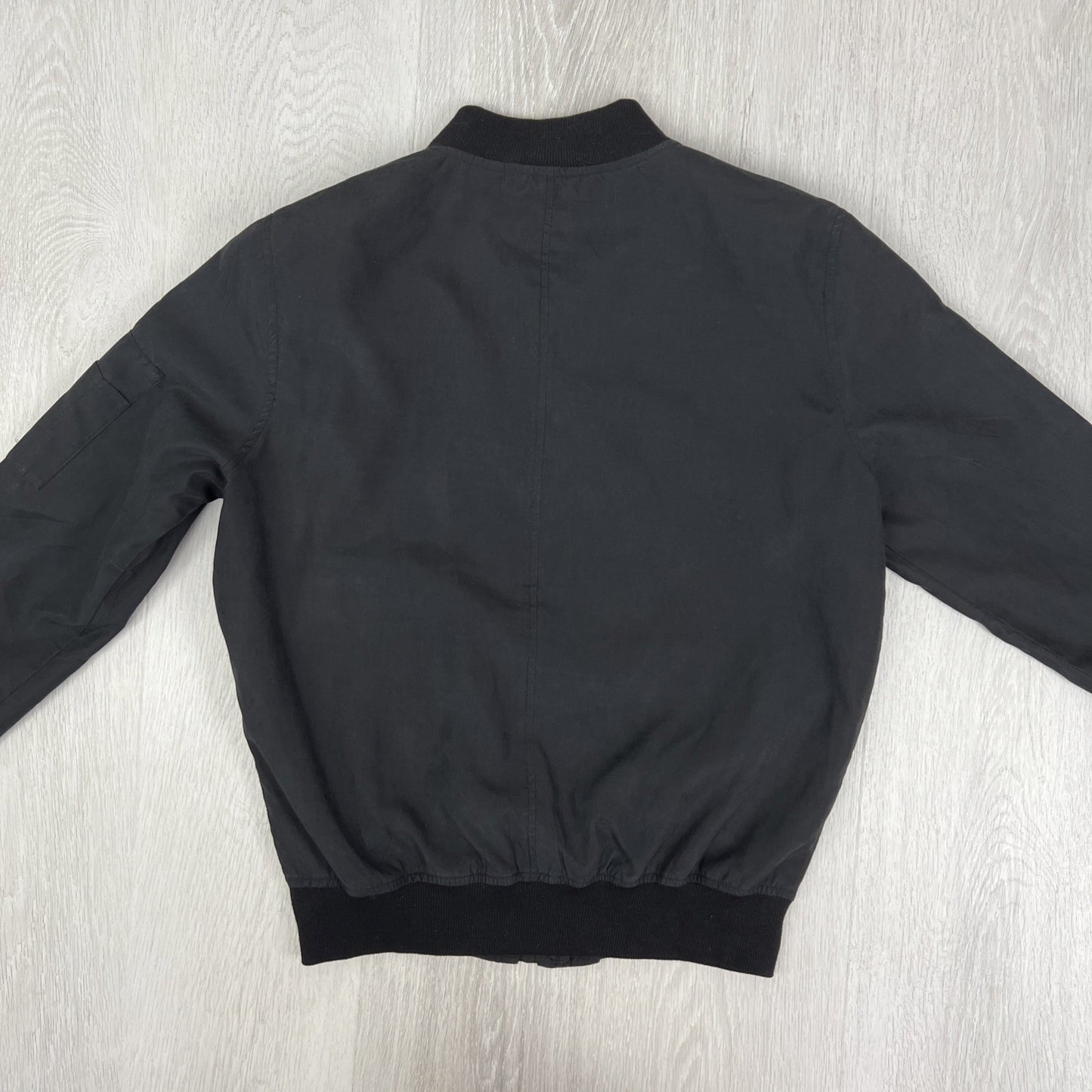 Staple Superior Mens Black Full Zip Bomber Jacket Size Small