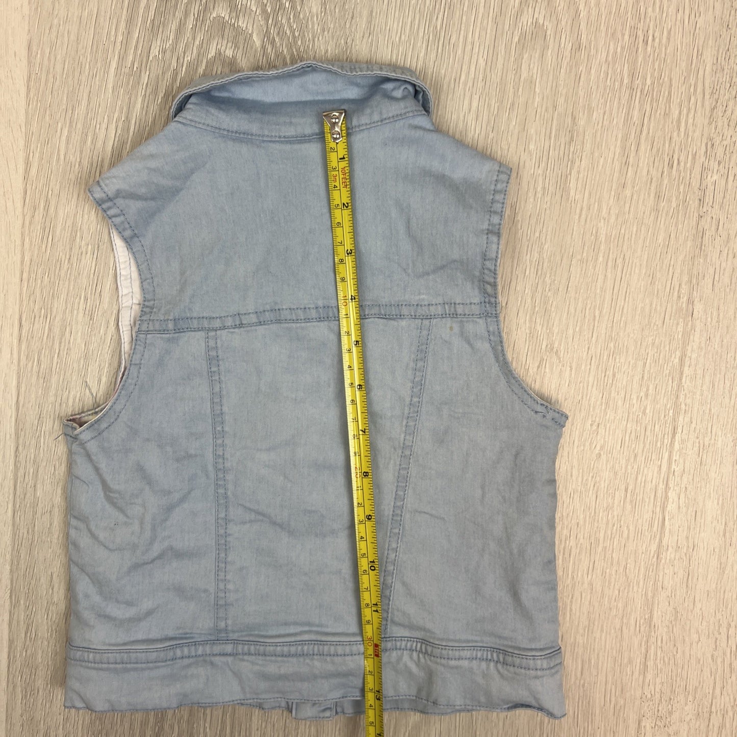 Peter Alexander Girls Light Wash Denim Vest Size 4 Years