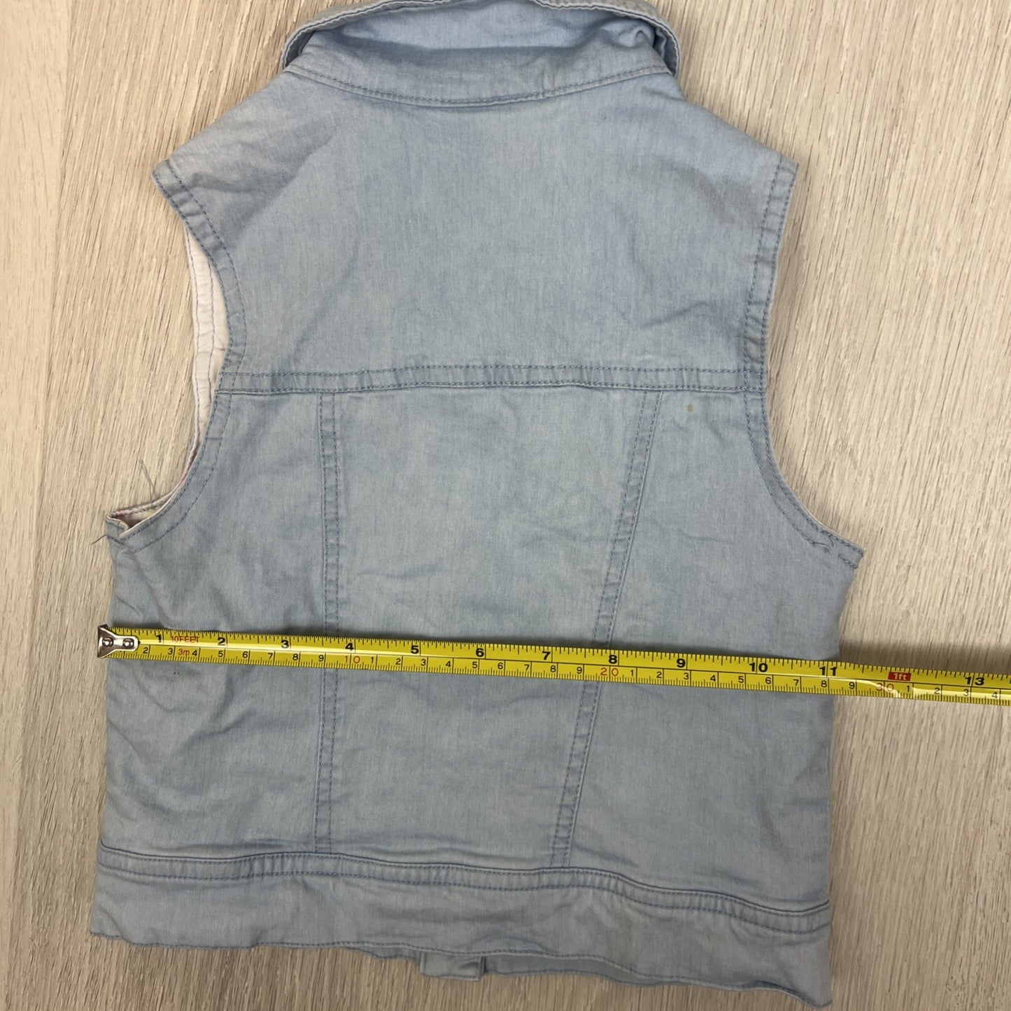 Peter Alexander Girls Light Wash Denim Vest Size 4 Years