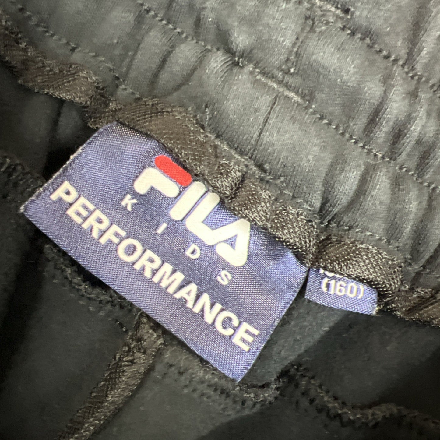 Fila Kids Performance Girls Black Trackies Size 160 / 14 Years approx