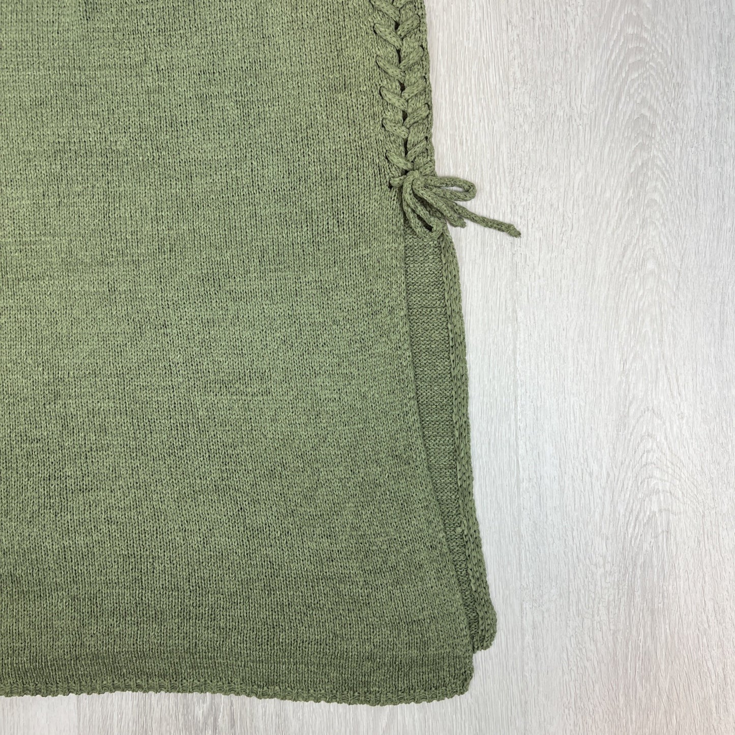 Indikah Womens Green Knitted Side Slit Boho Skirt Size M / 10 AU