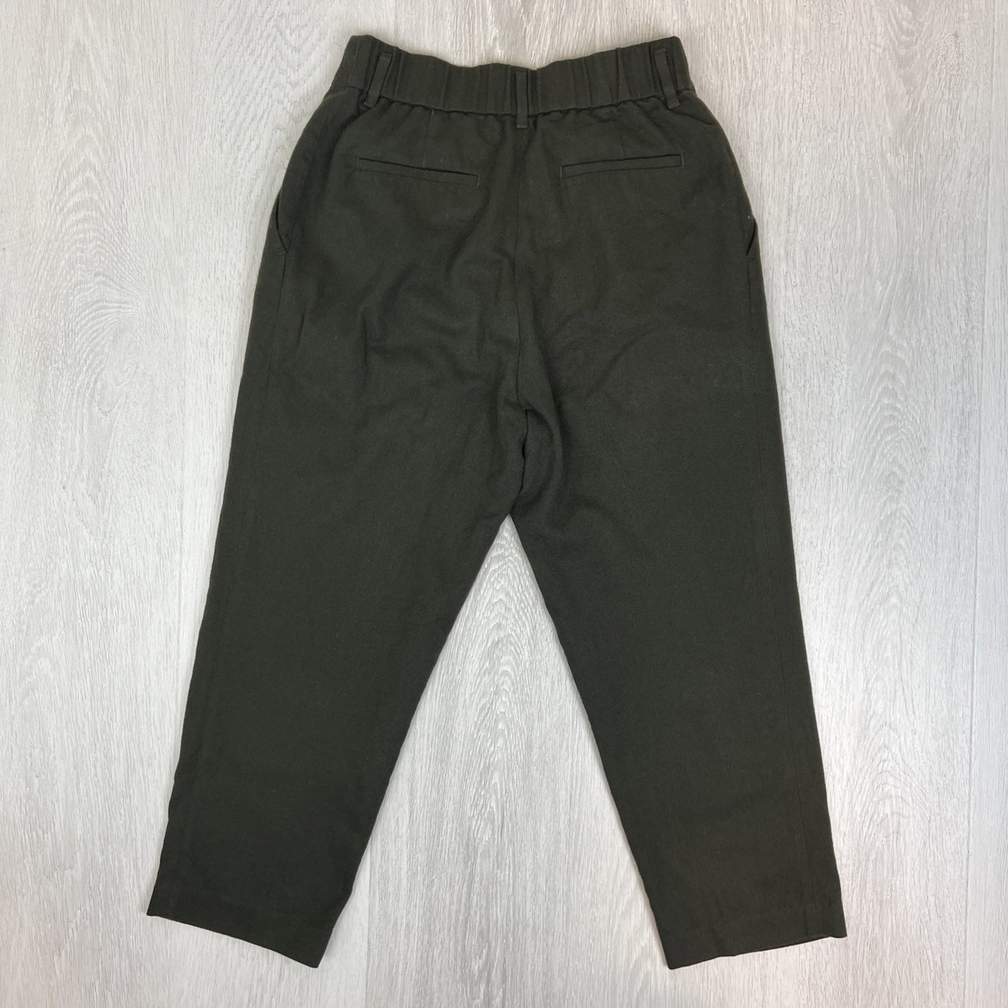 Uniqlo Womens Dark Green Wool Blend Pleated Dress Pants Size Size M