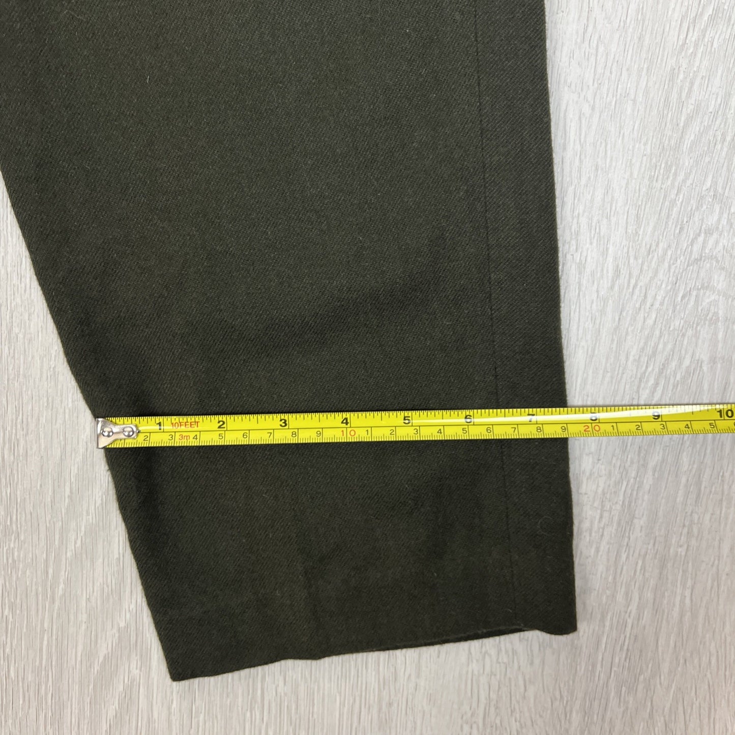 Uniqlo Womens Dark Green Wool Blend Pleated Dress Pants Size Size M