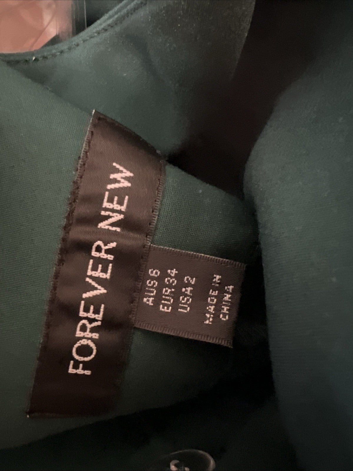 Forever New Womens Green Slim Stretch Dress Pants Size 6