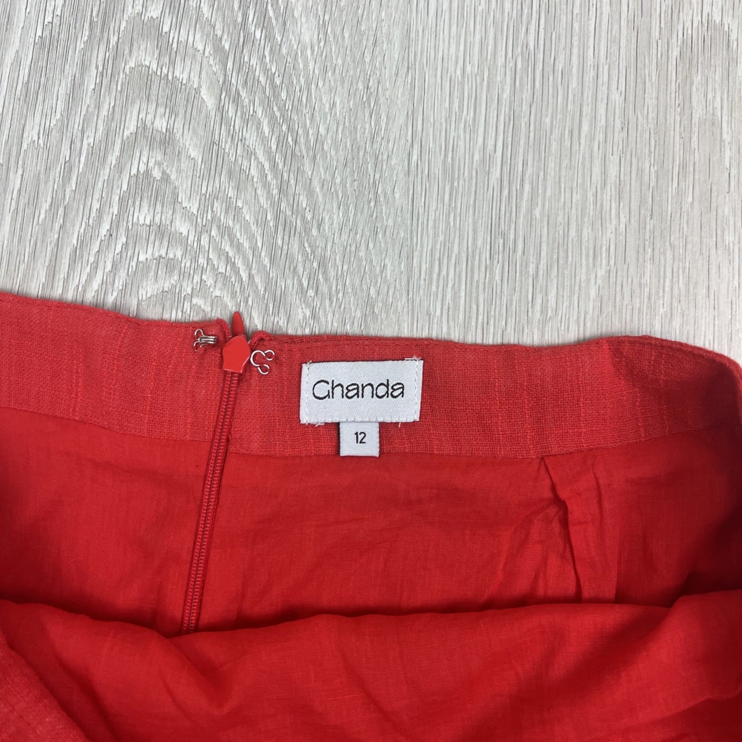Ghanda Womens Red Skirt Size 12