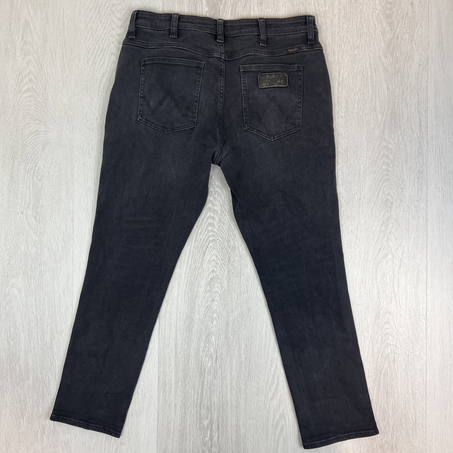 Wrangler Mens Black Slim Stretch Jeans Smith Size 33 Short
