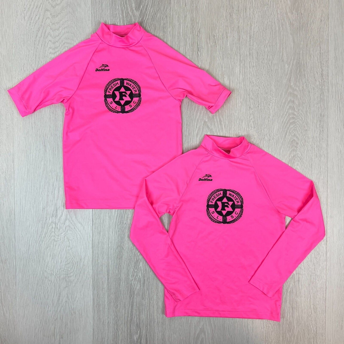 Delfina Kids Pink Swim Shirt Rash Shirt Size 6 Years - Fresh Water SLSC (2 tops)