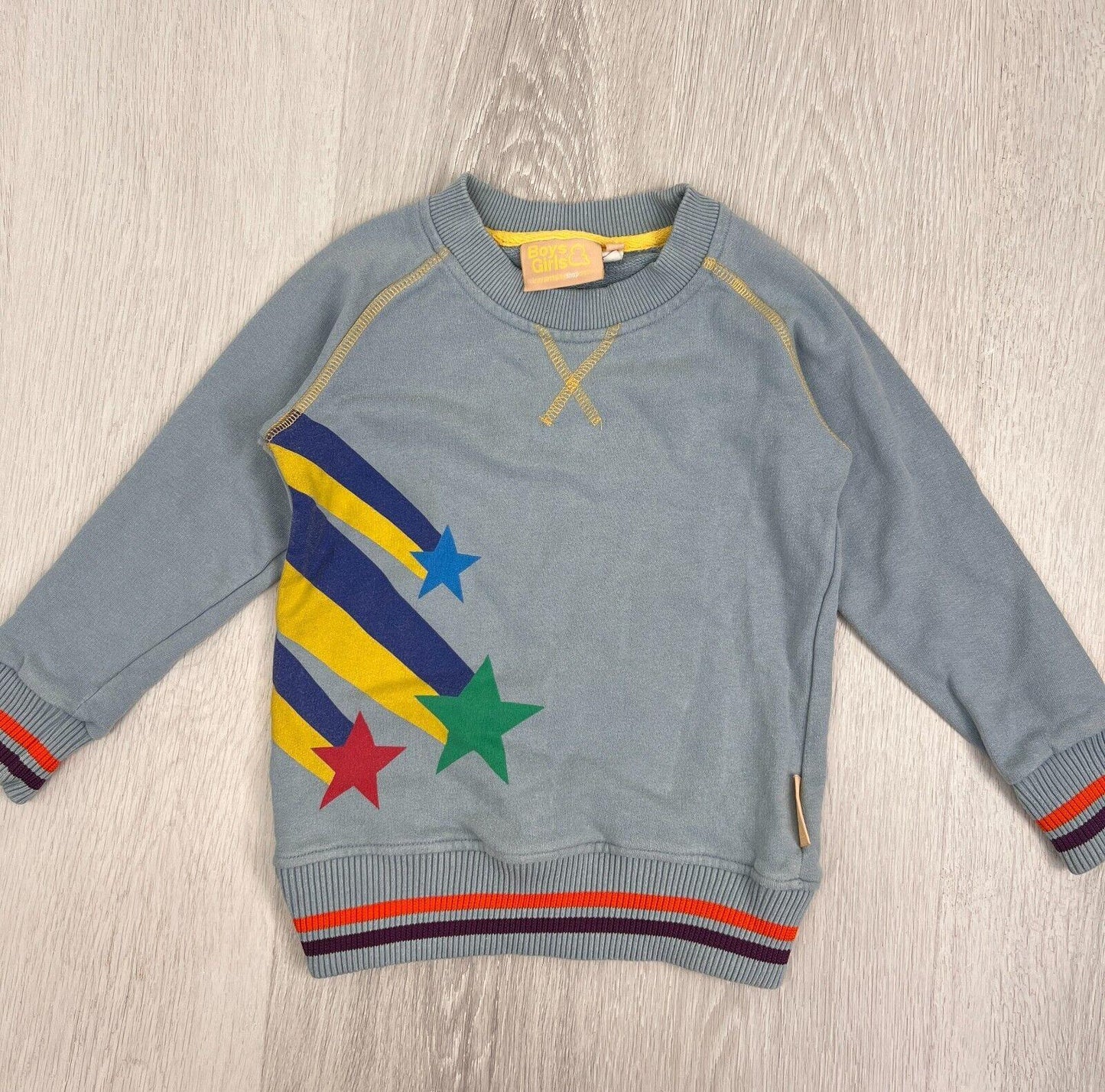Boys & Girls Shop Boys Organic Cotton Pullover Sweatshirt Size 5-6 Years