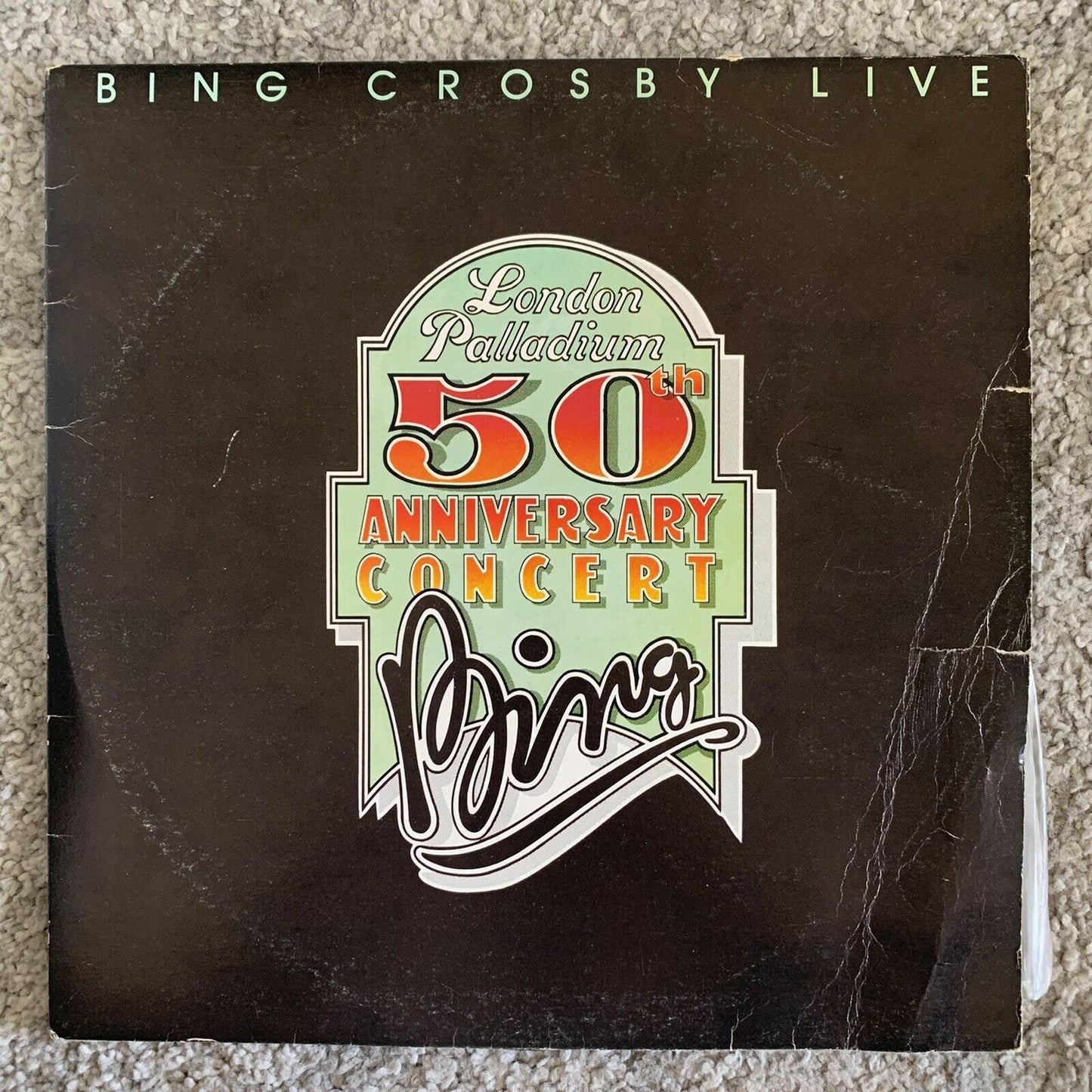 Bing Crosby Live: London Palladium 50th Anniversary concert Vinyl Record (1976)