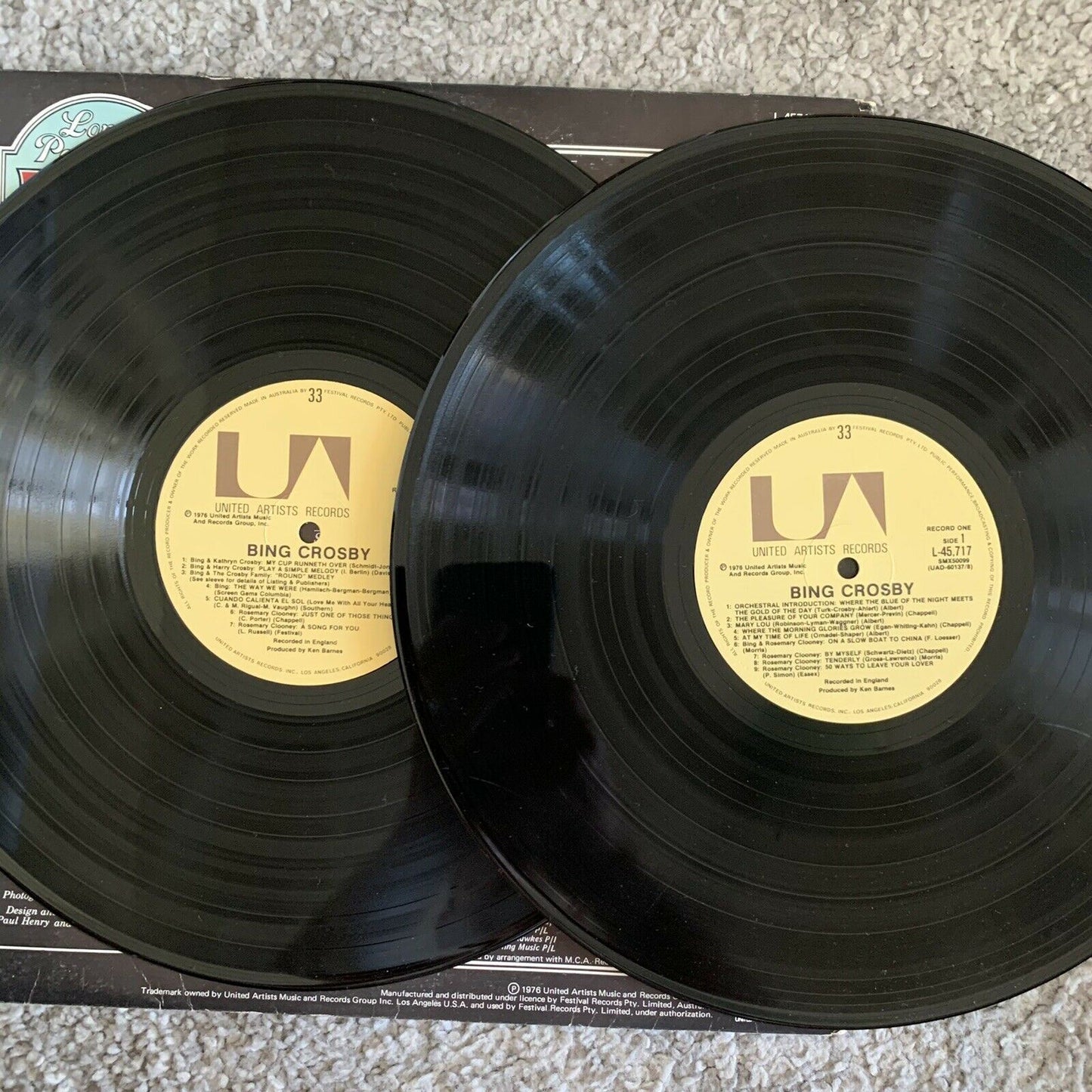 Bing Crosby Live: London Palladium 50th Anniversary concert Vinyl Record (1976)