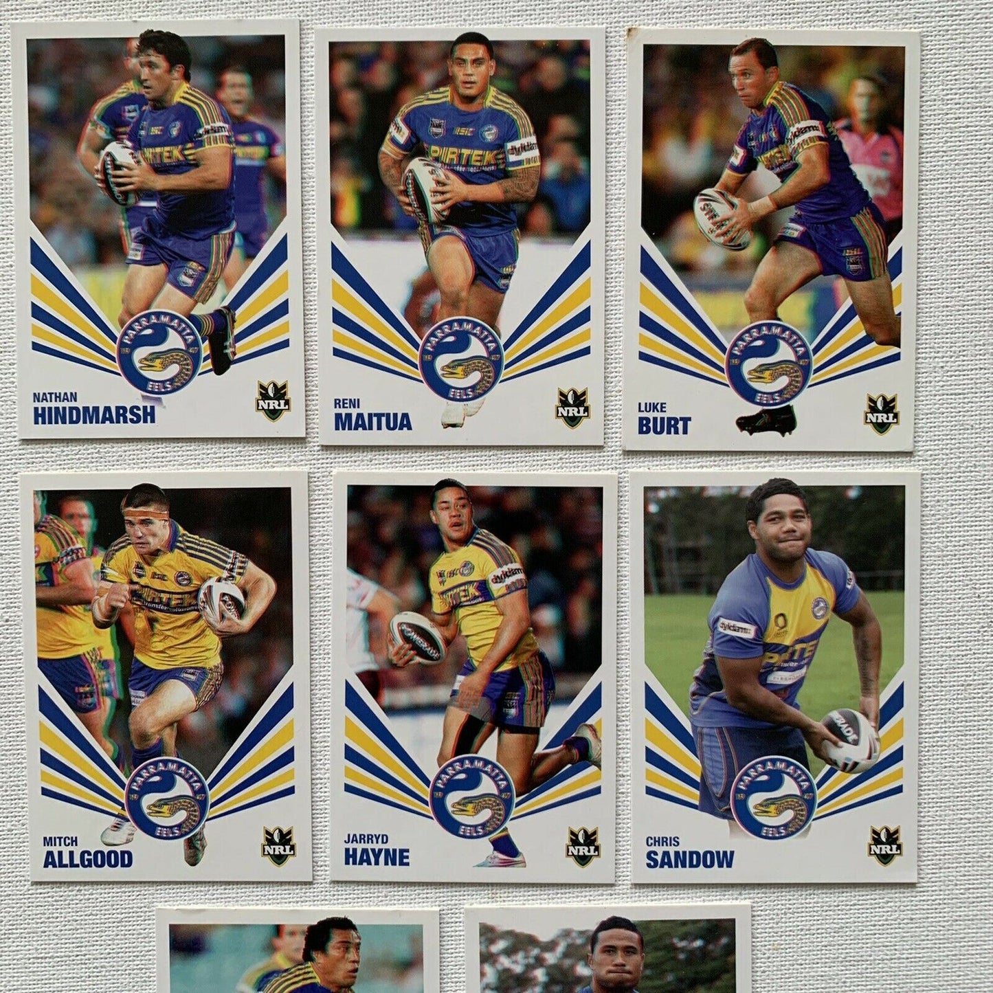 Parramatta Eels 2012 Official NRL 3D Collector Cards Rugby League Sports Cards