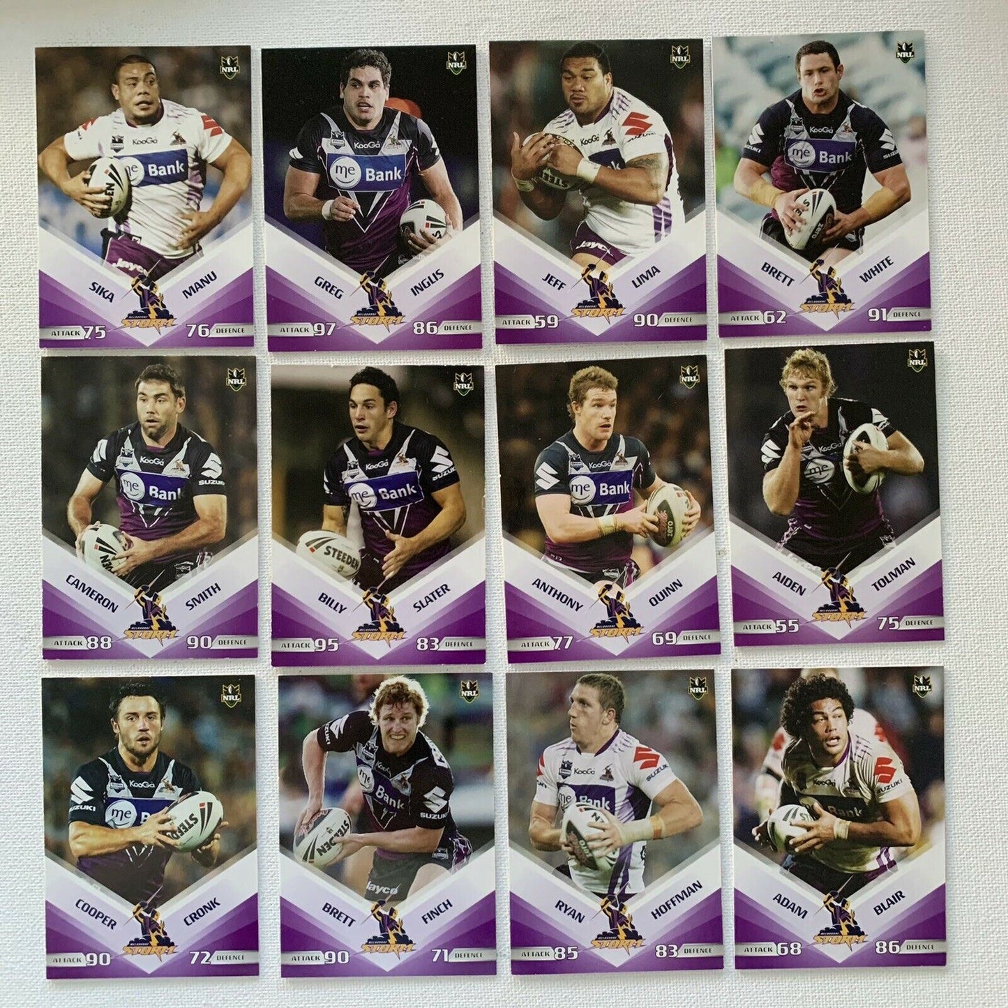 Melbourne Storm 2010 Official NRL Cards Rugby League Sports Cards