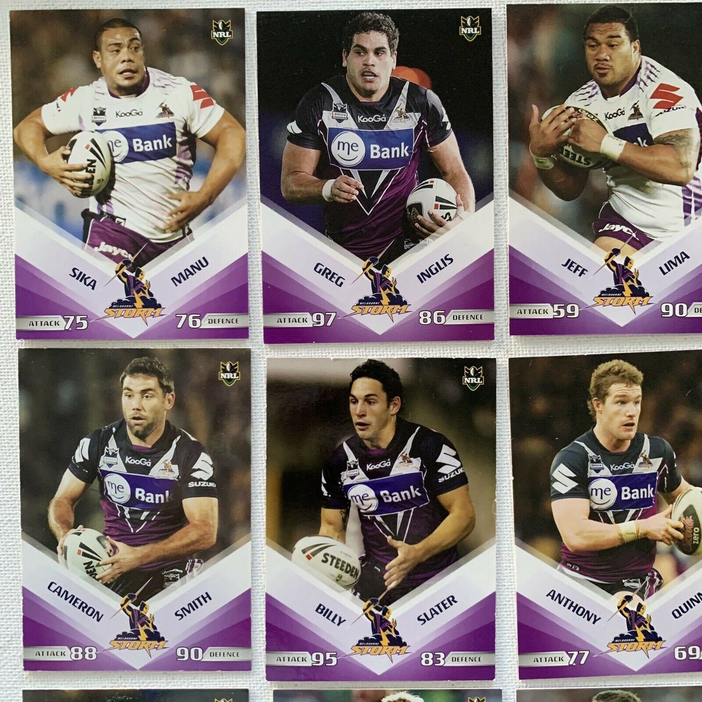 Melbourne Storm 2010 Official NRL Cards Rugby League Sports Cards