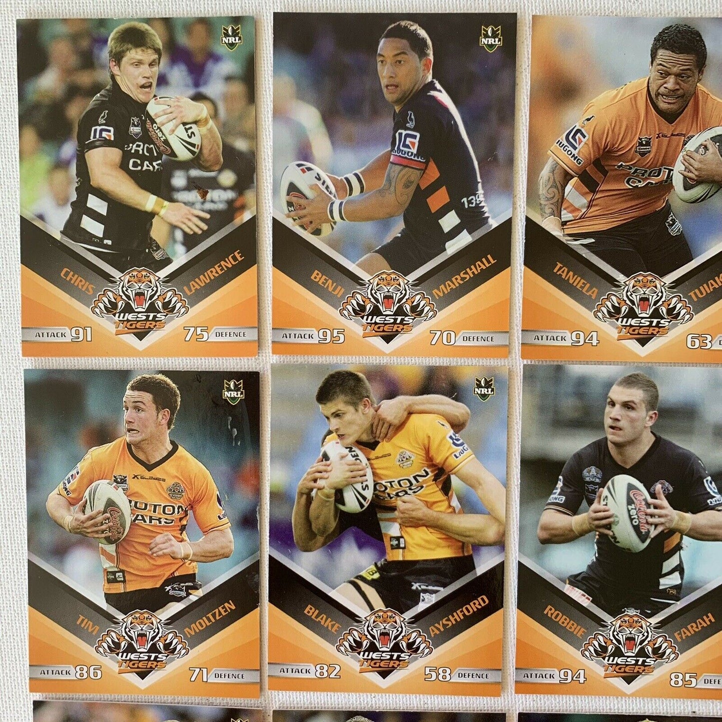 Wests Tigers 2010 Official NRL Cards Rugby League Sports Cards