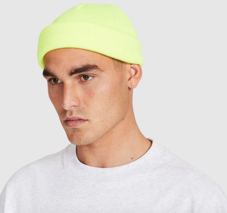 General Pants Neon Yellow Beanie Knit Hi Vis Beanie High Visibility Beanie