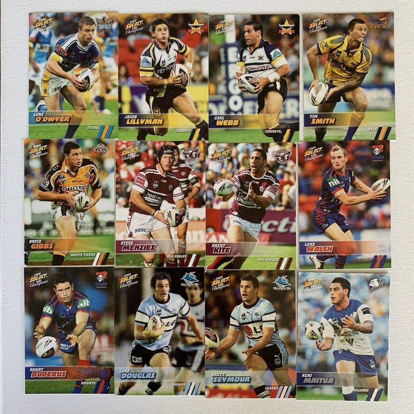 2008 Select NRL Champion Collector Cards (12 Cards) Rugby League Cards
