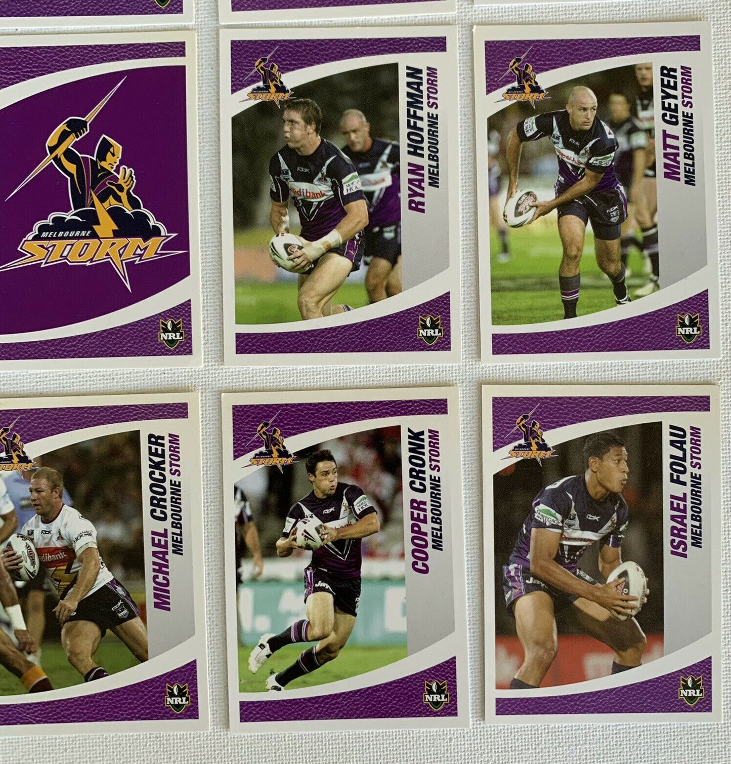 Melbourne Storm NRL Collectors Cards Season 2008 Rugby League Sports Cards