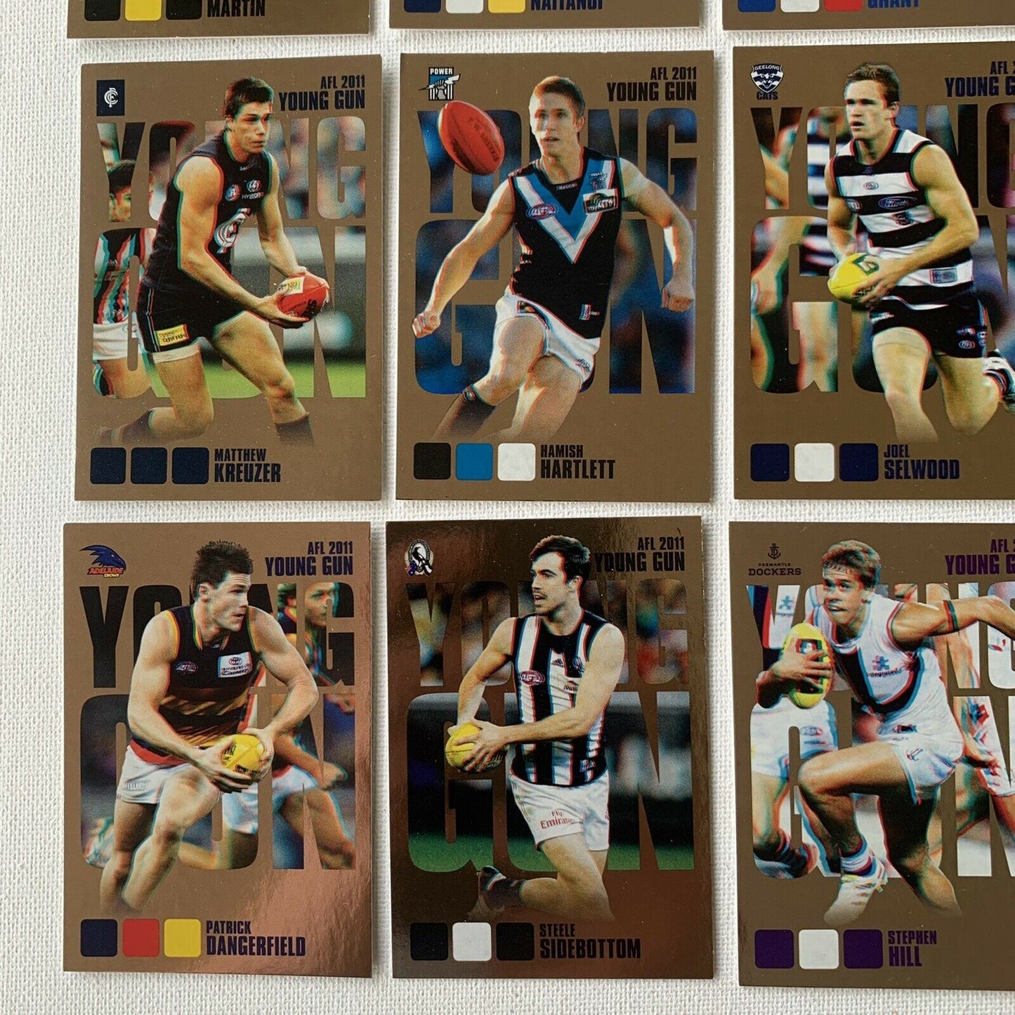 AFL 2011 Collector Cards Aussie Rules Cards - 12 x 'Young Gun' Cards