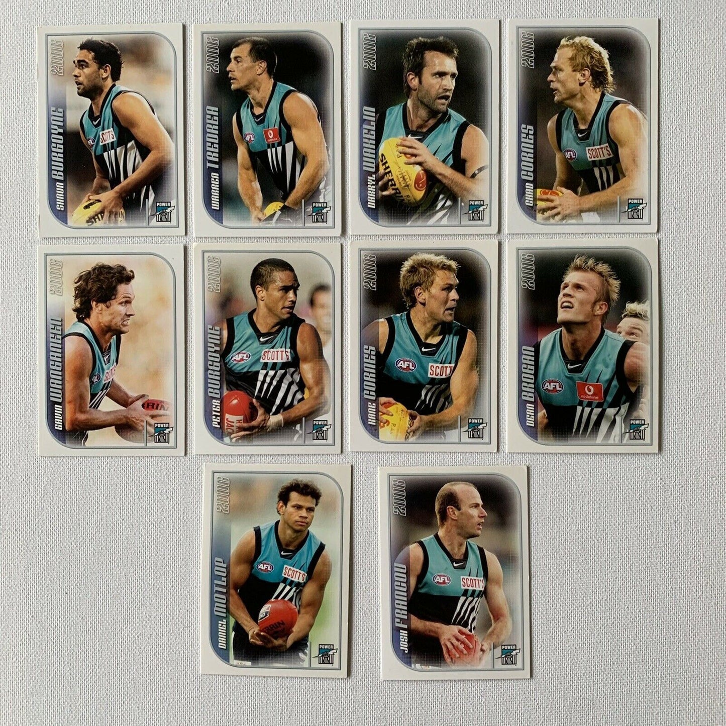AFL 2006 Collector Cards Aussie Rules Cards - Port Adelaide Power Player Cards