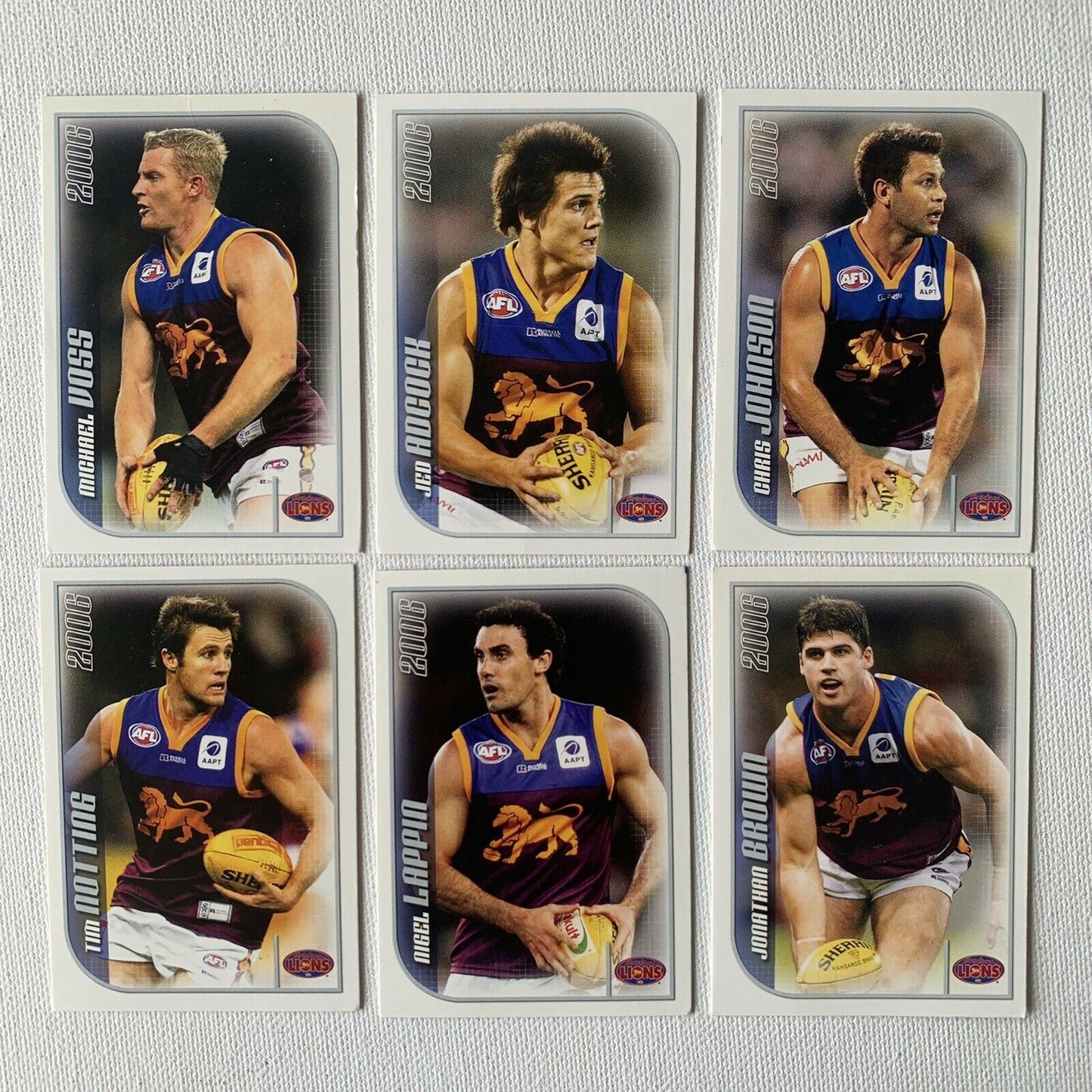 AFL 2006 Collector Cards Aussie Rules Cards - Brisbane Lions Player Cards