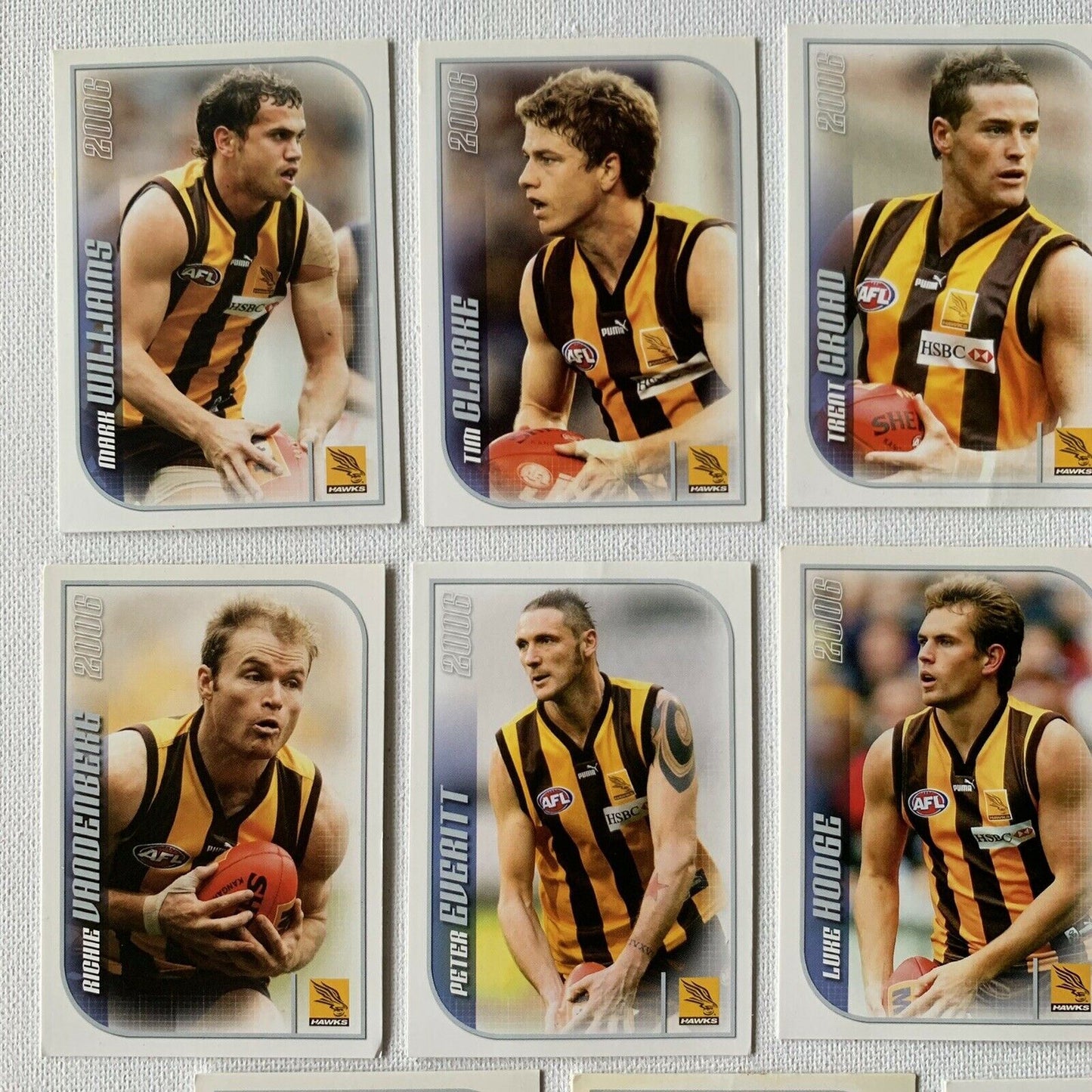 AFL 2006 Collector Cards Aussie Rules Cards - Hawthorn Hawks Player Cards