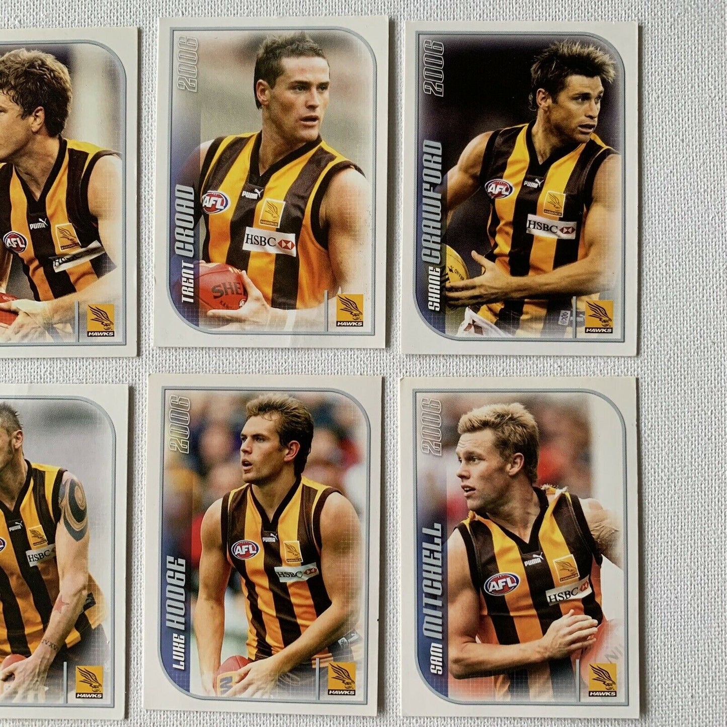 AFL 2006 Collector Cards Aussie Rules Cards - Hawthorn Hawks Player Cards